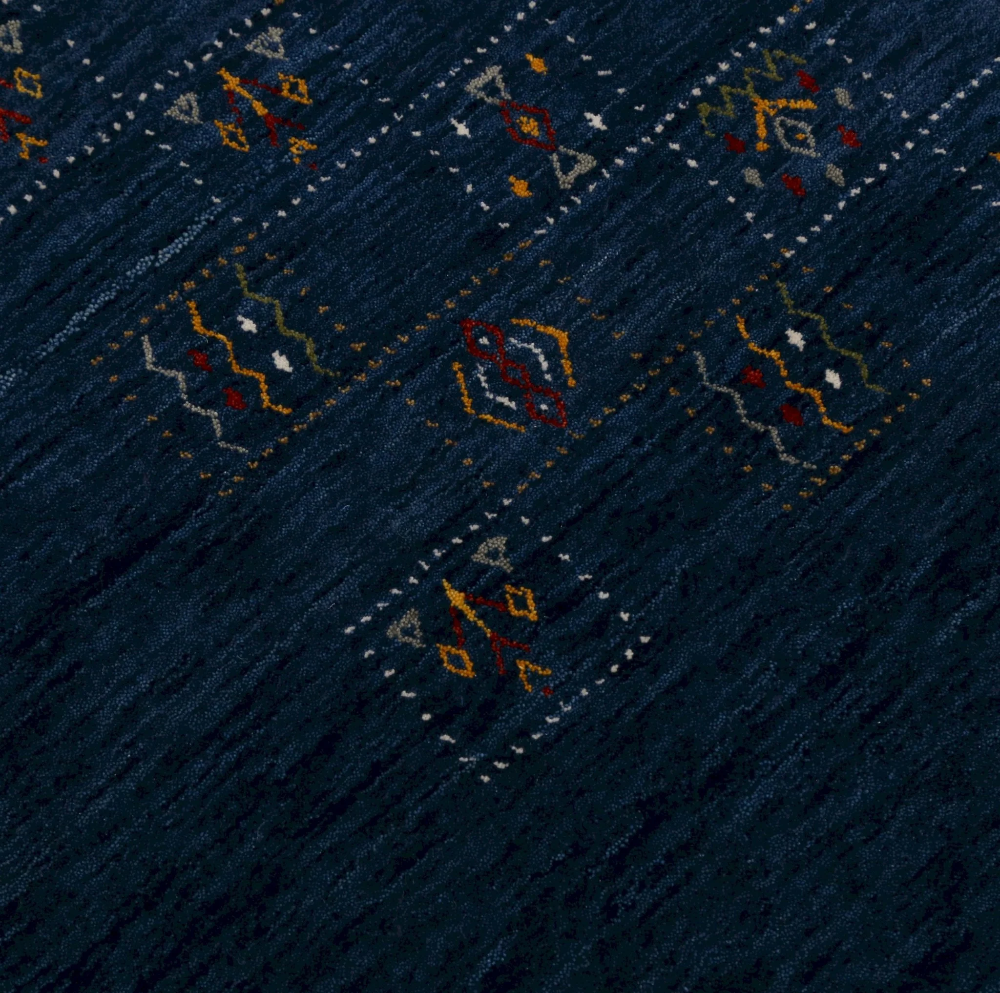 Blue Tribal Design Hand Loomed Wool Area Rug - Image 10