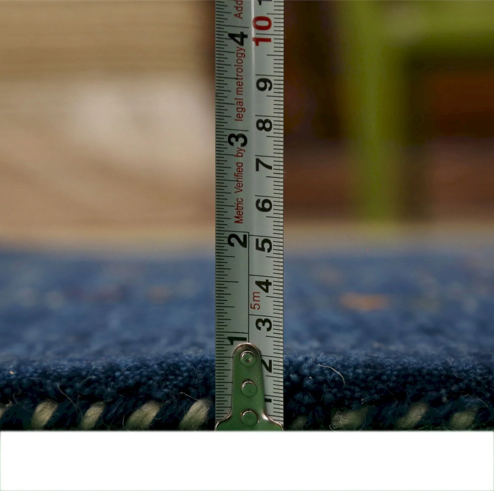 Blue Tribal Design Hand Loomed Wool Area Rug - Image 8