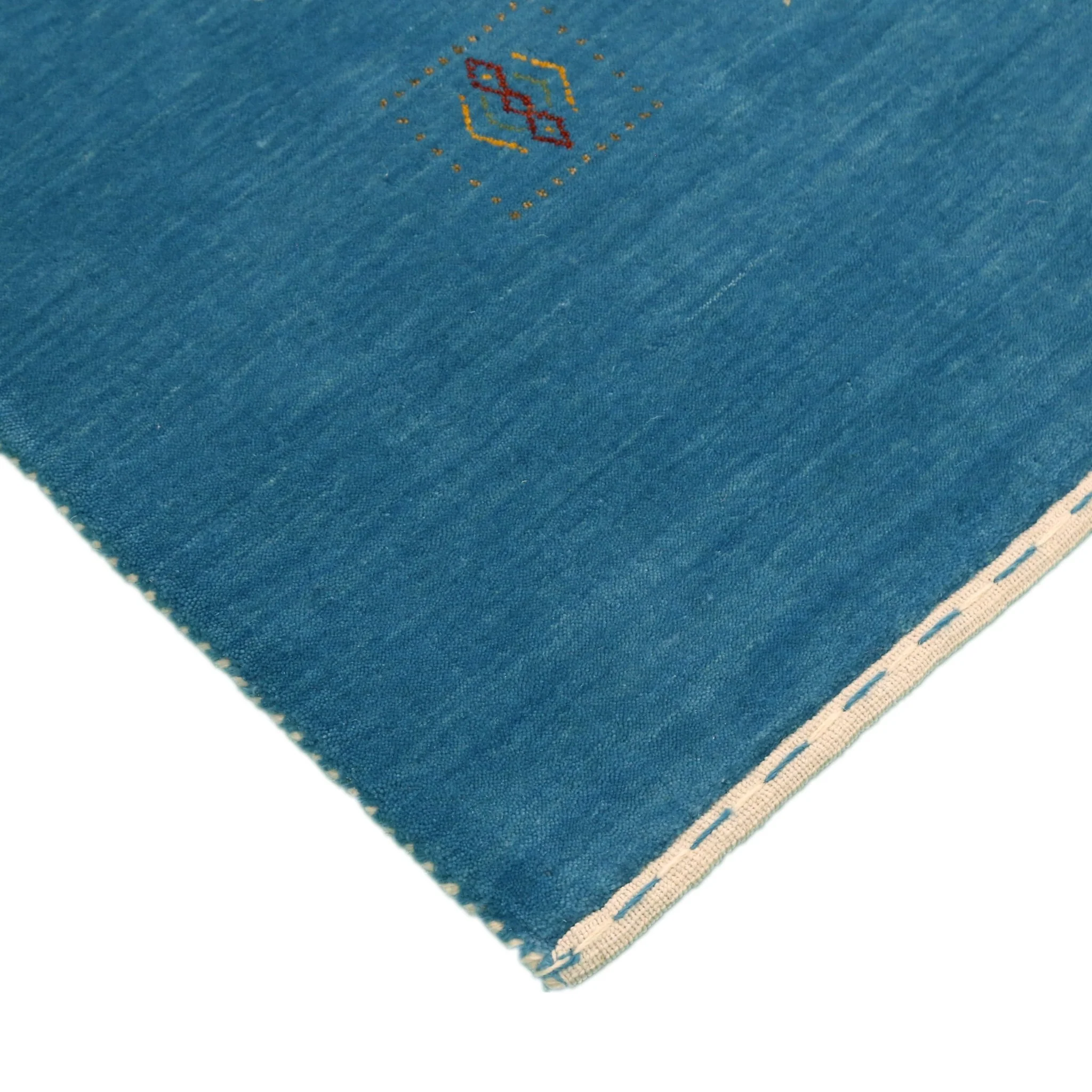 Blue Tribal Design Hand Loomed Wool Area Rug - Image 9