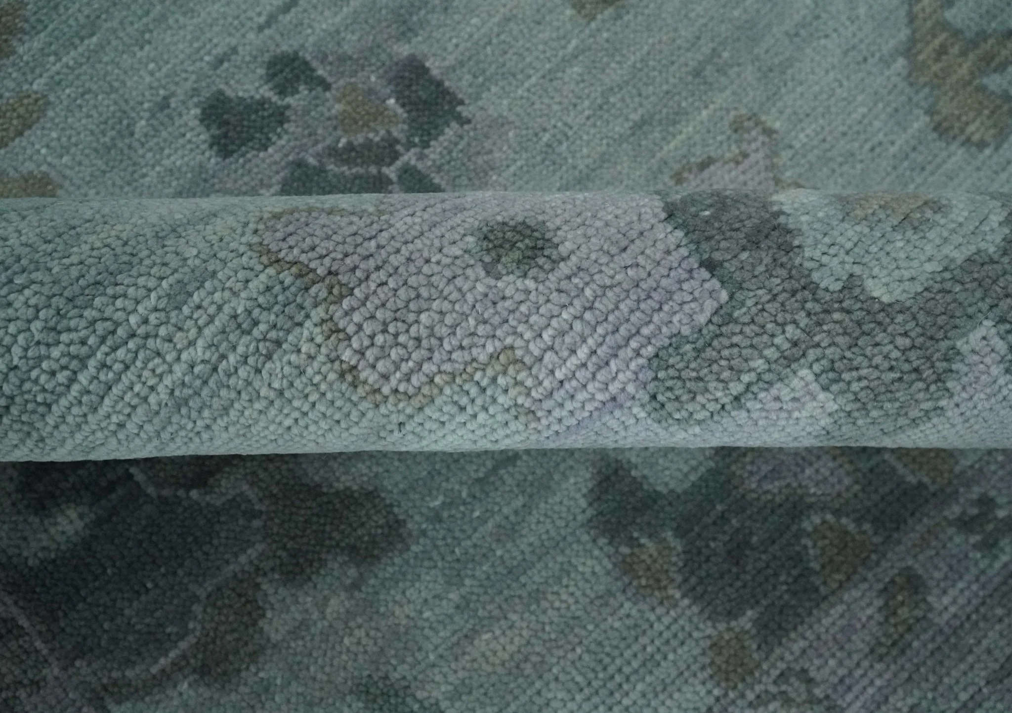 Antique look Bluish Gray Hand knotted Traditional Oushak Multi Size wool area Rug - Image 7