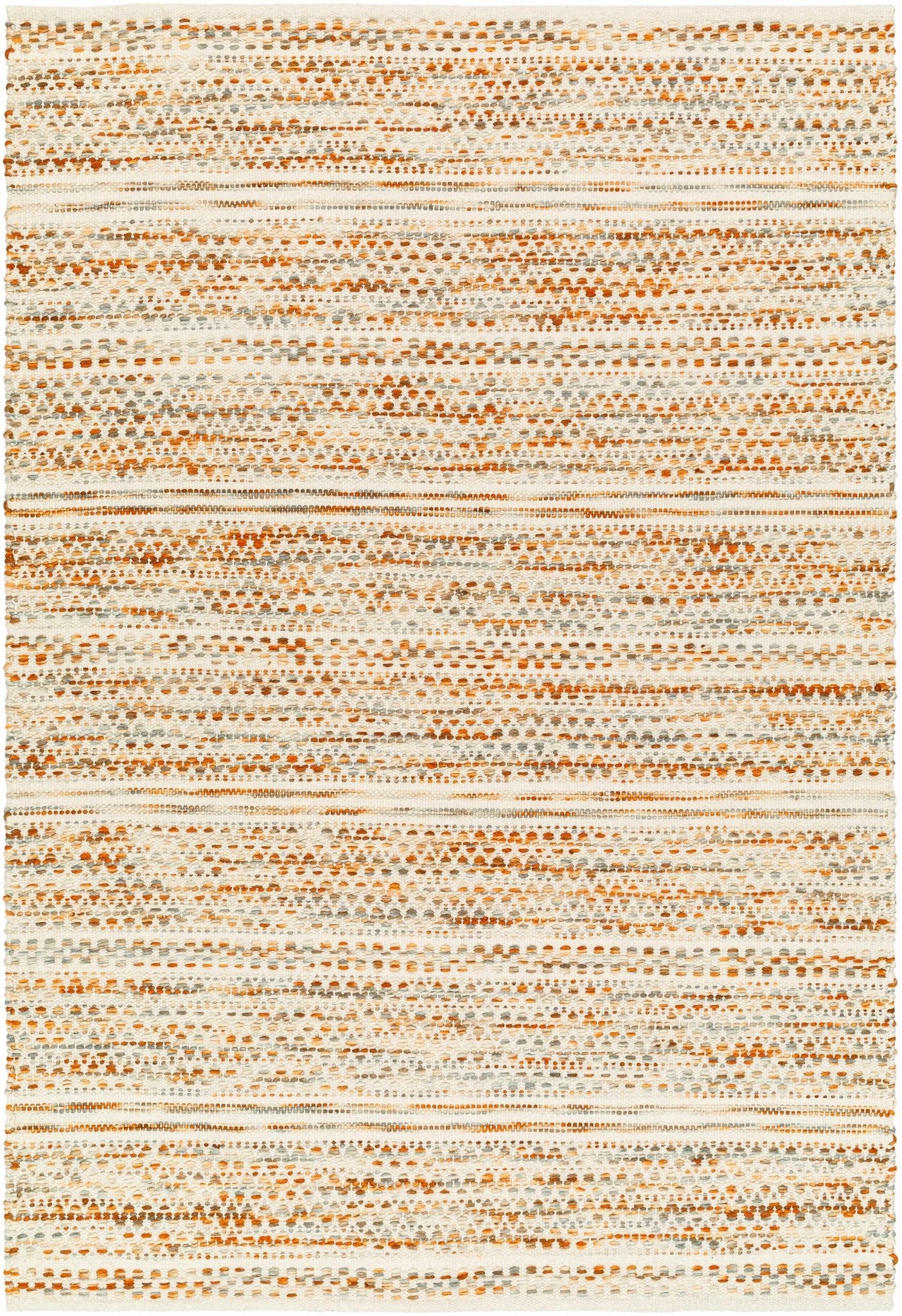 Bohemian Style Beige Hand Woven Wool Area Rug - Image 2