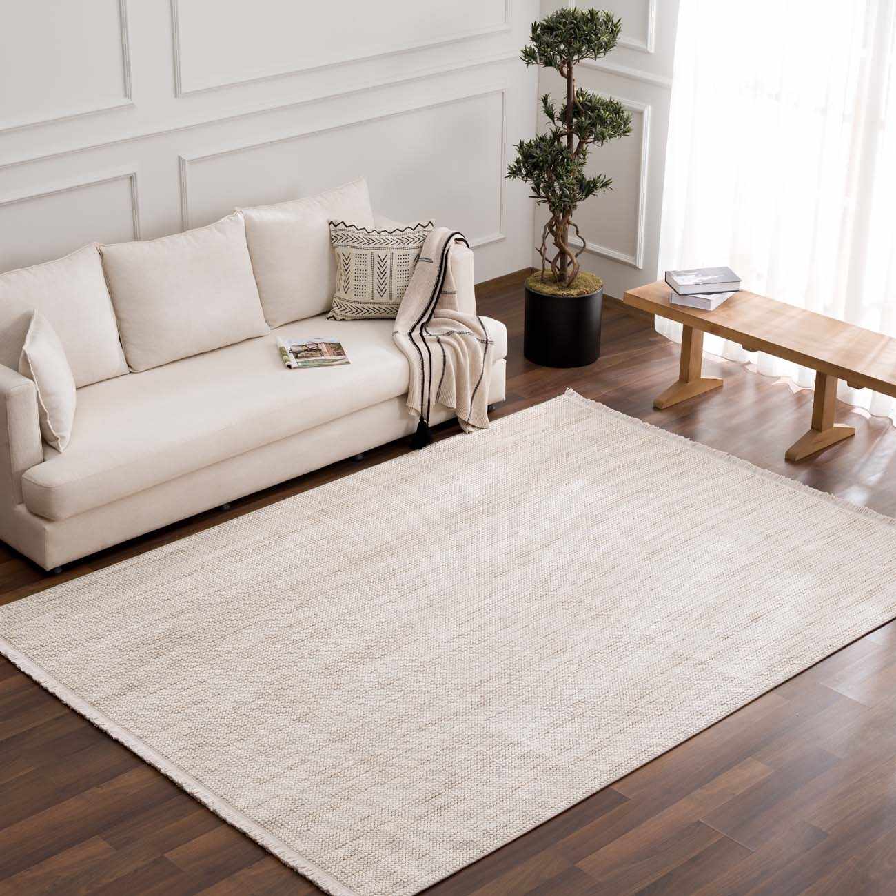 Brown And Beige Modern Style Area Rug - Image 20