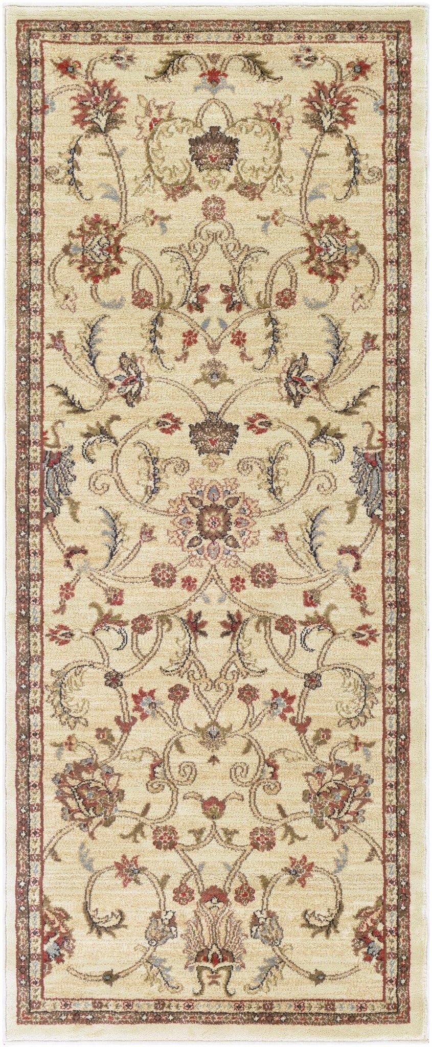 Brown And Beige Traditional Oushak Design Machine Woven Rug - Image 10