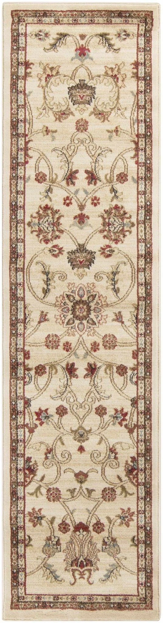 Brown And Beige Traditional Oushak Design Machine Woven Rug - Image 11