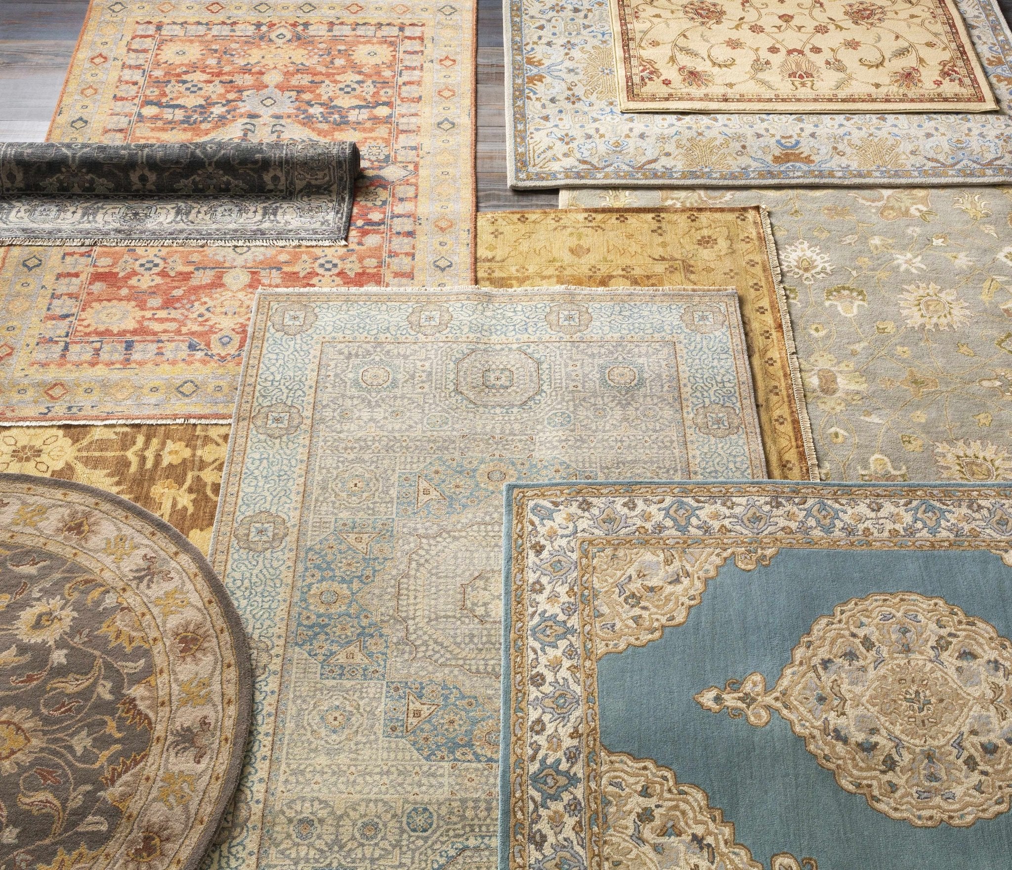 Brown And Beige Traditional Oushak Design Machine Woven Rug - Image 15