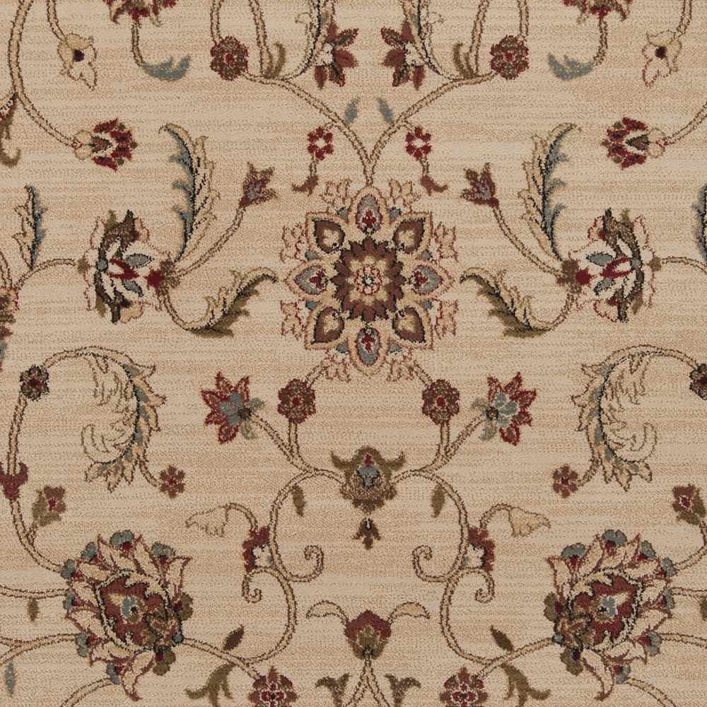 Brown And Beige Traditional Oushak Design Machine Woven Rug - Image 5