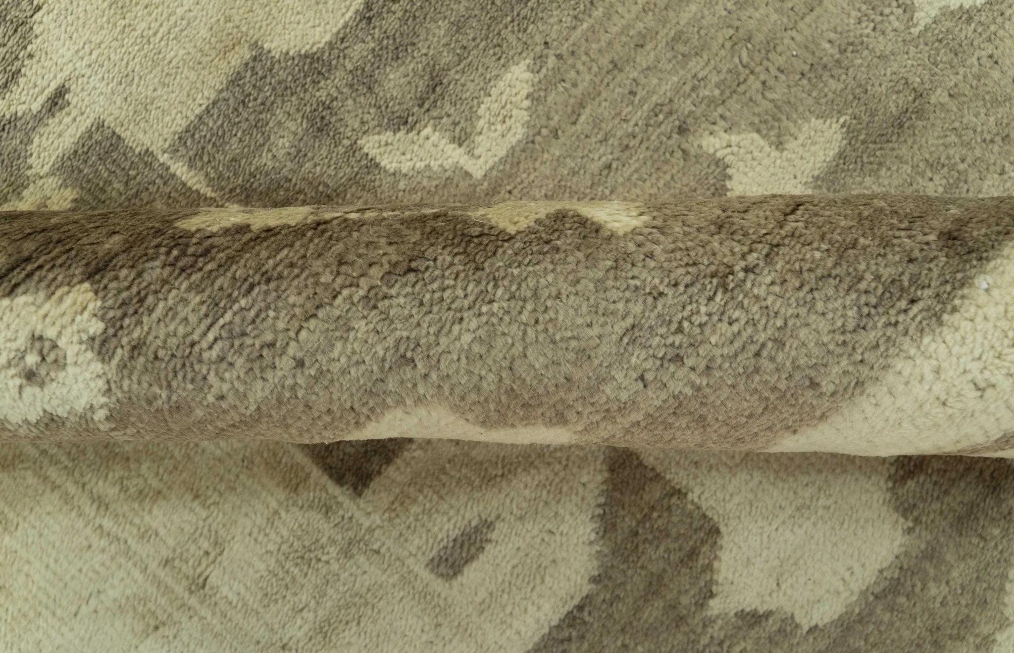 Brown And Beige Traditional Oushak Hand knotted Wool Area Rug - Image 8