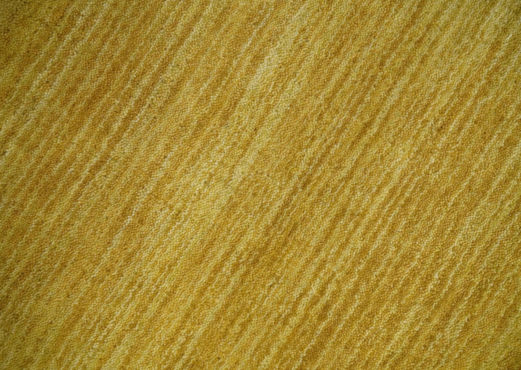 5.7x7.7 Ombre Brown and Gold Woollen Hand Woven Southwestern Gabbeh Rug - Image 4