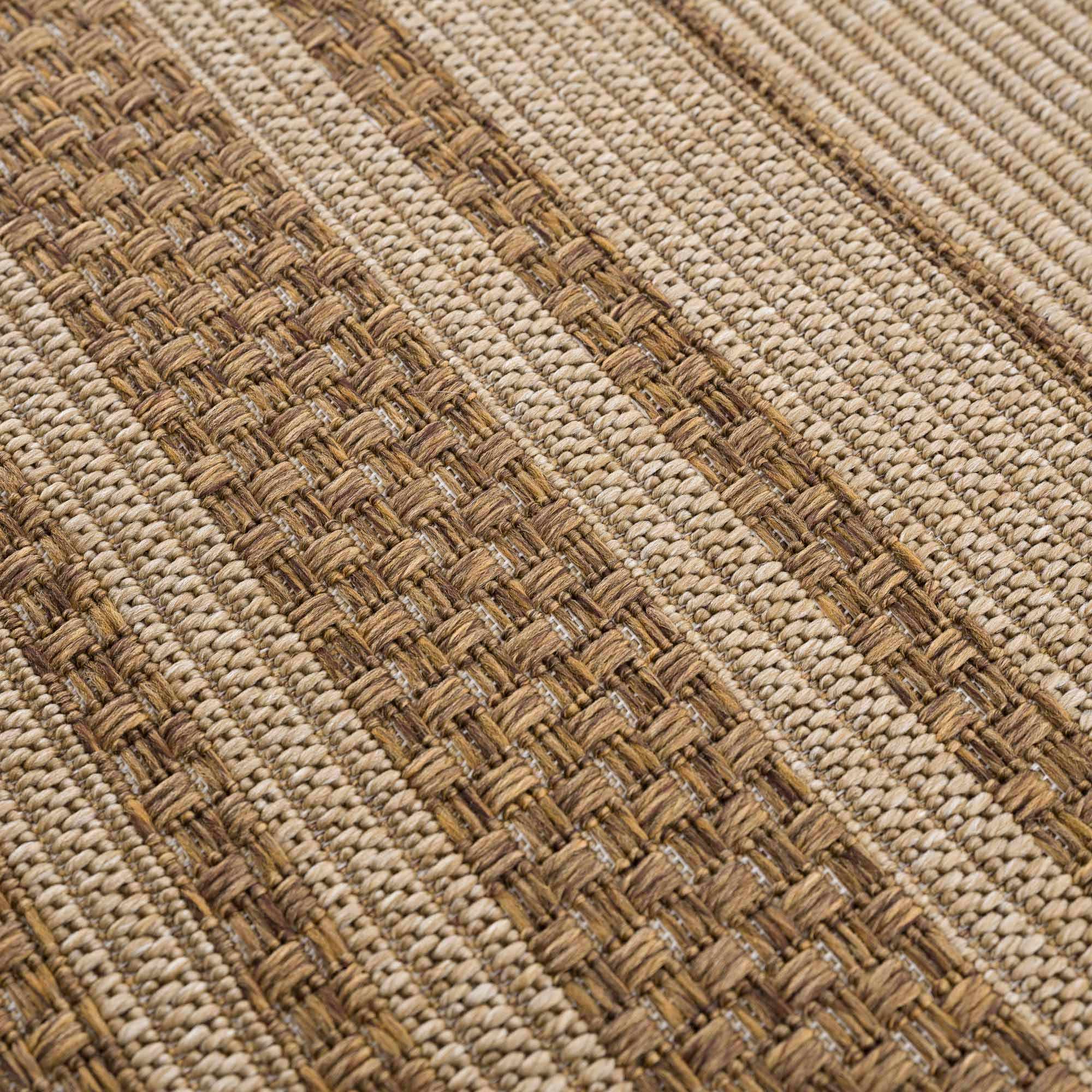 Brown And Tan Faux Jute Rug - Image 10