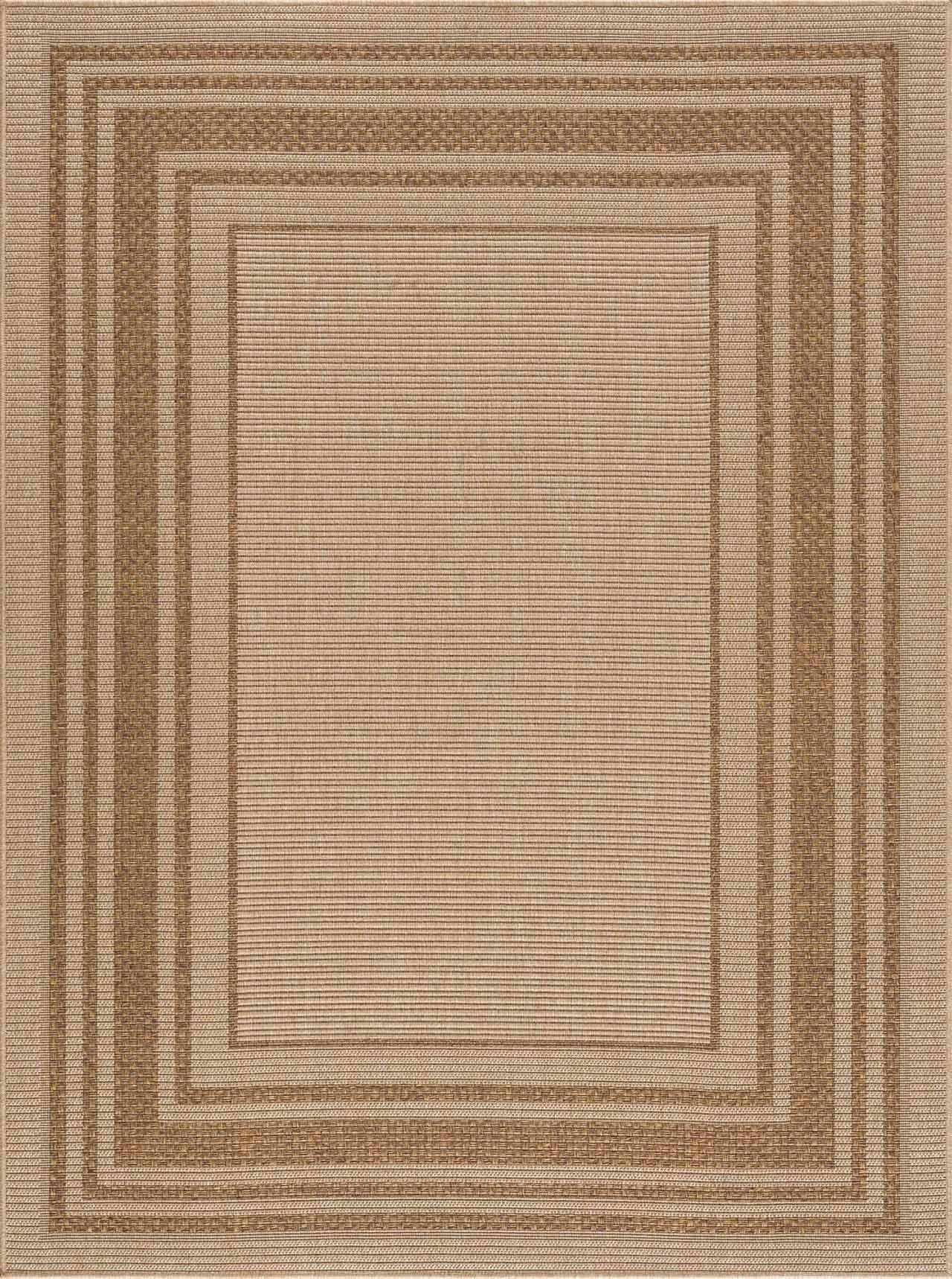 Brown And Tan Faux Jute Rug - Image 2