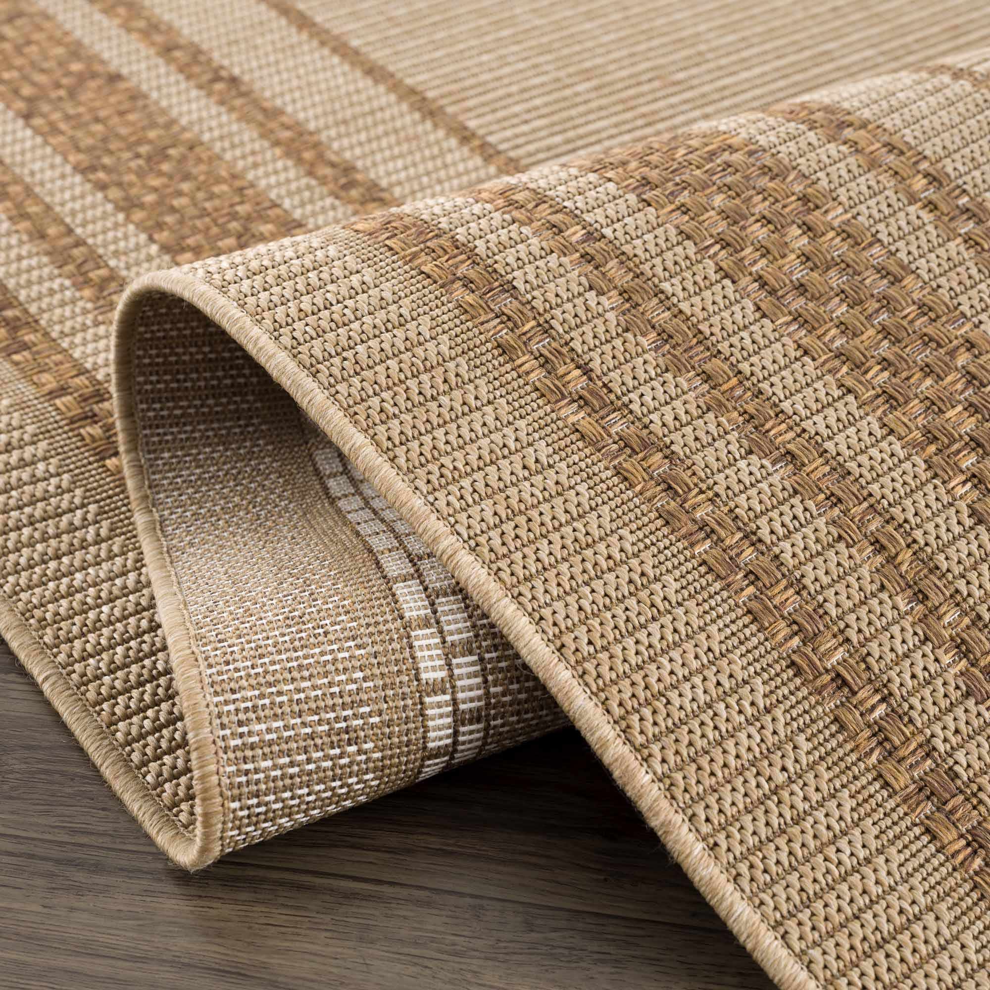 Brown And Tan Faux Jute Rug - Image 7