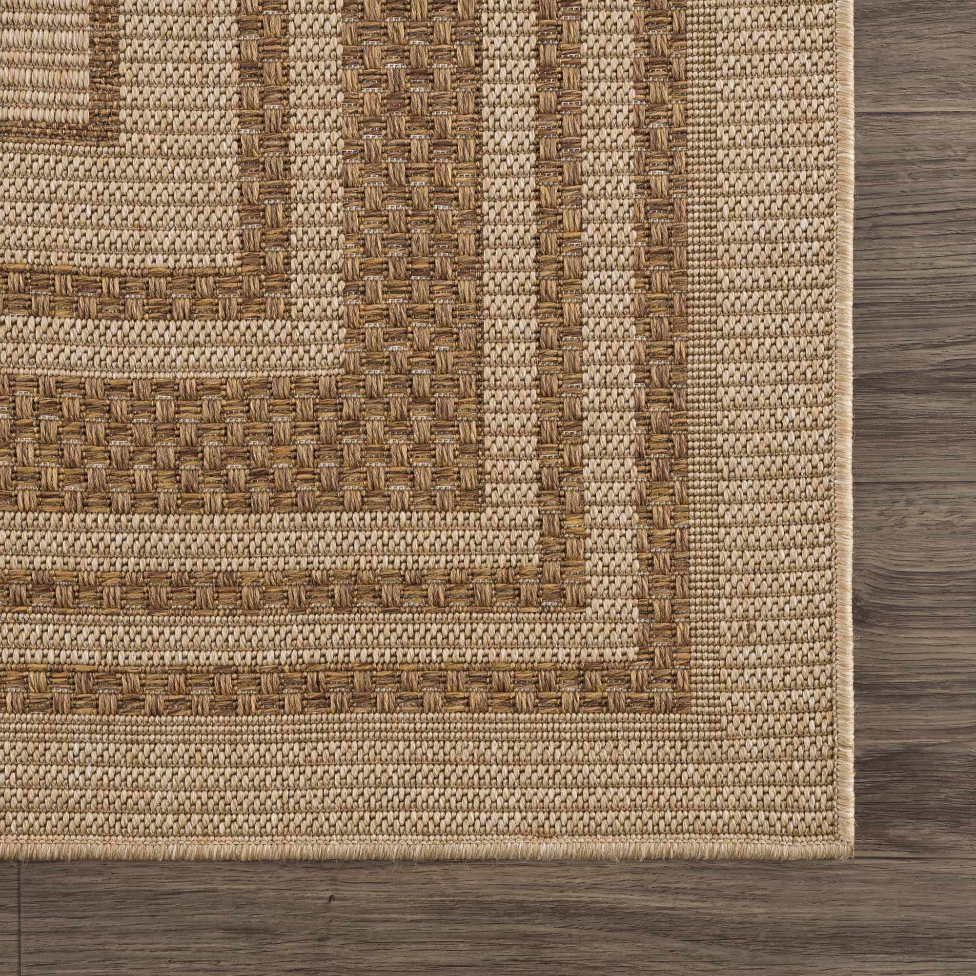 Brown And Tan Faux Jute Rug - Image 8