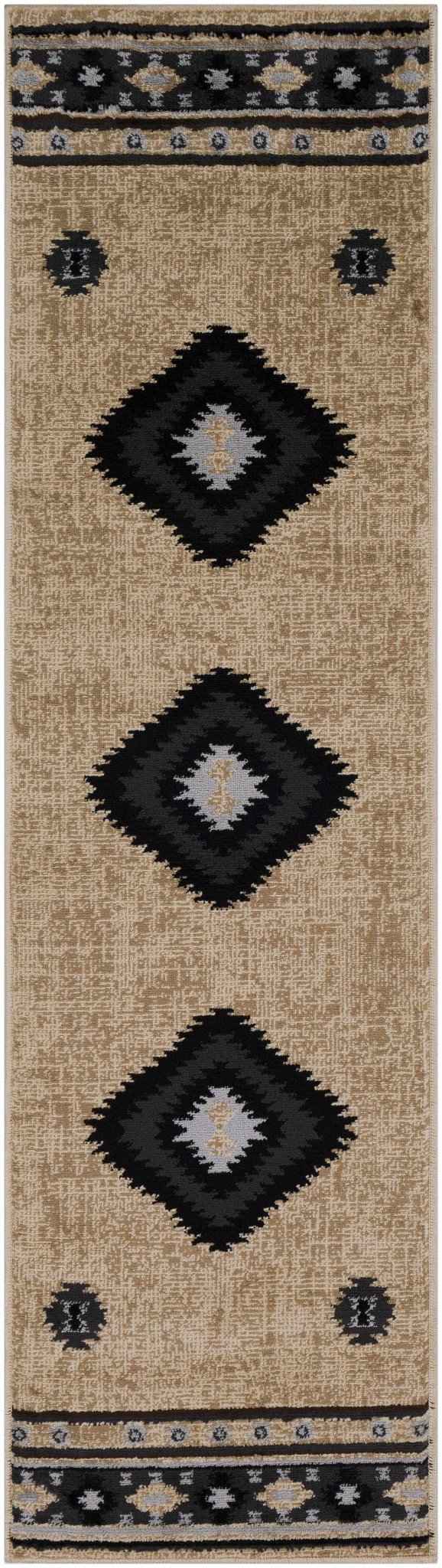 Brown, Black and Light Purple Mamluk Design Multi Size area Rug - Image 10