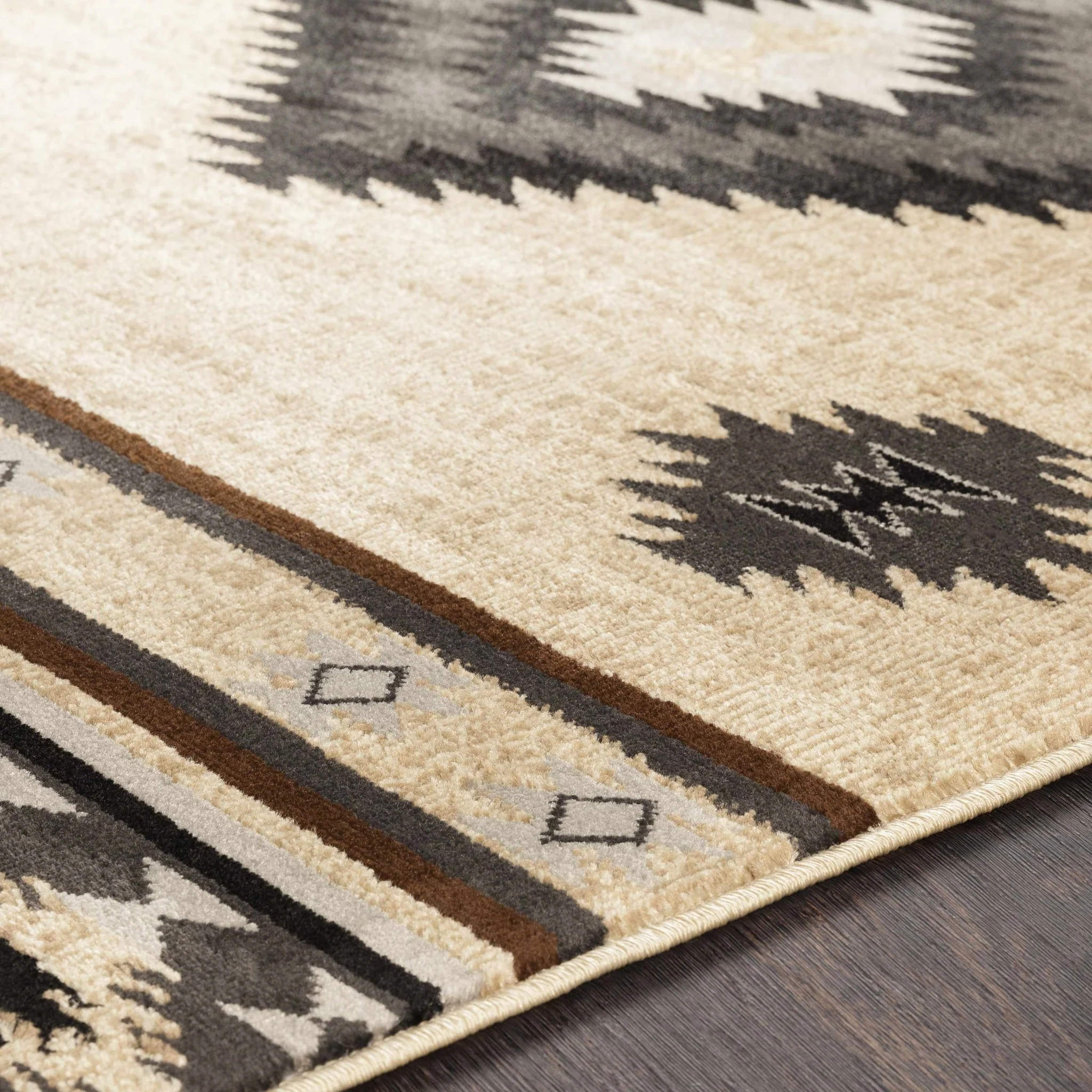 Brown, Black and Light Purple Mamluk Design Multi Size area Rug - Image 5