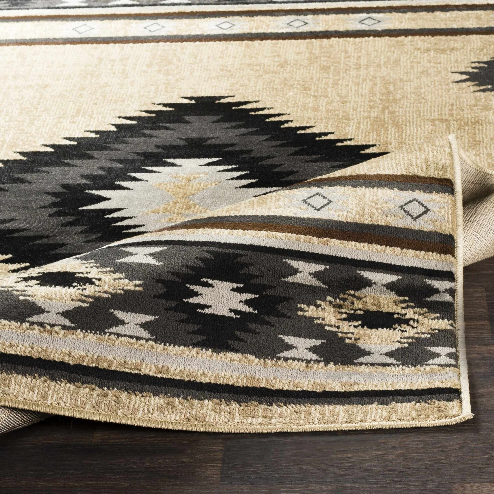 Brown, Black and Light Purple Mamluk Design Multi Size area Rug - Image 6