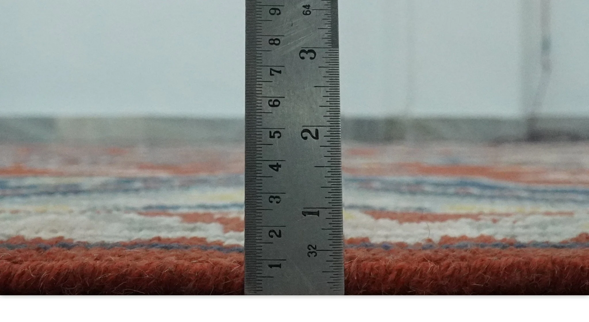 Custom Made Red, Blue, Gray and Mustard Traditional Hand knotted wool Area Rug - Image 9