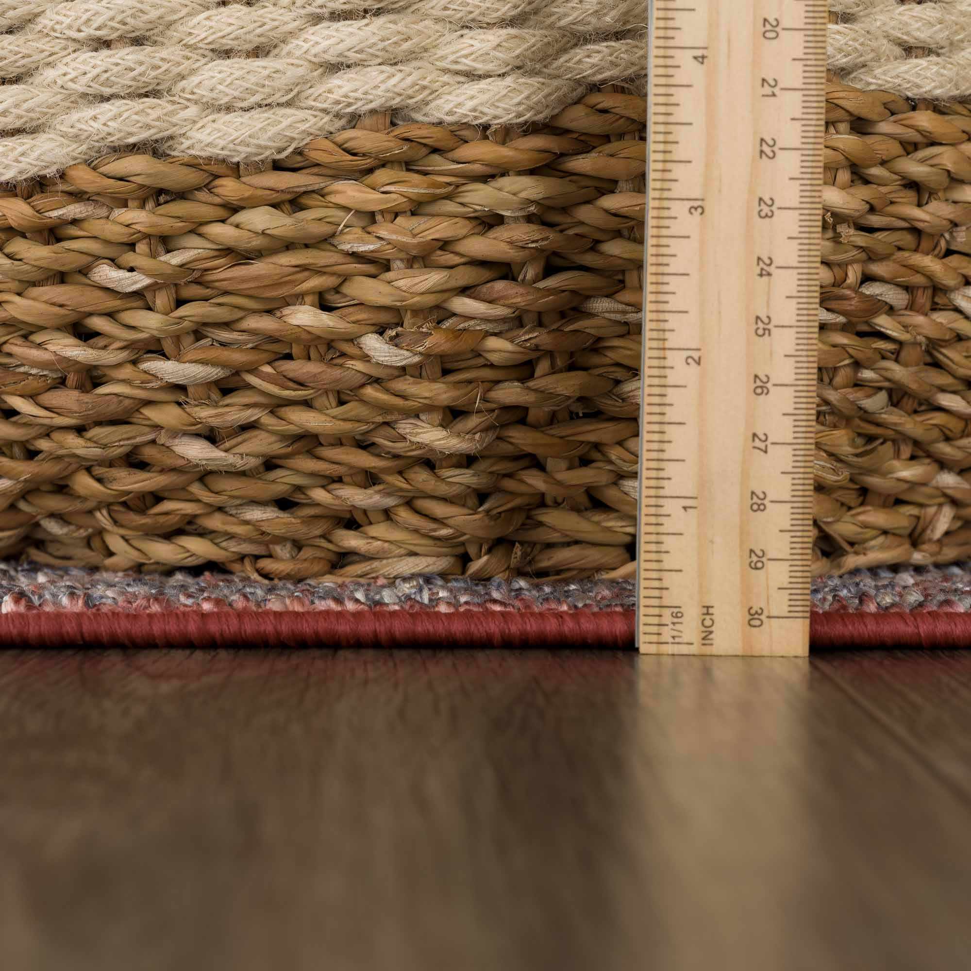 Brown, Blue, Silver and Green Traditional Design With Rubber Backing Washable Area Rug - Image 10