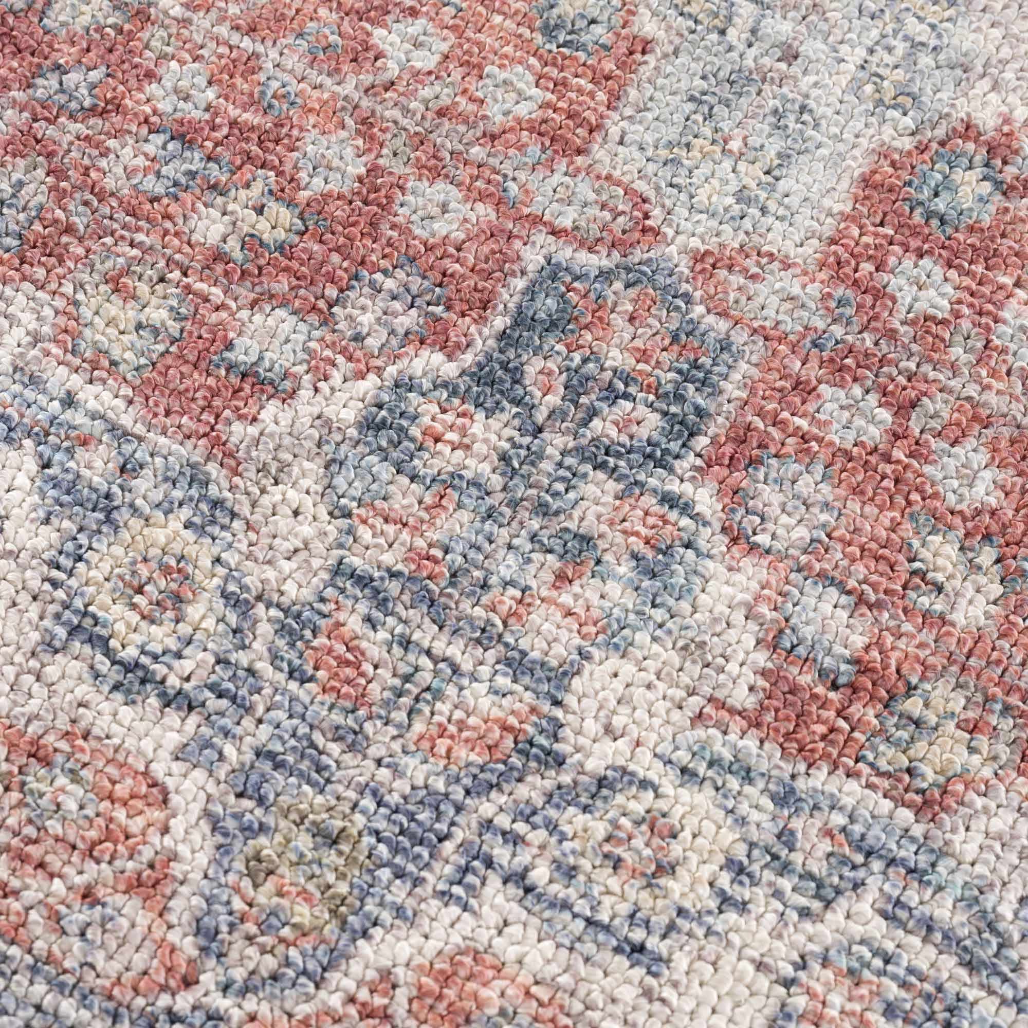 Brown, Blue, Silver and Green Traditional Design With Rubber Backing Washable Area Rug - Image 11