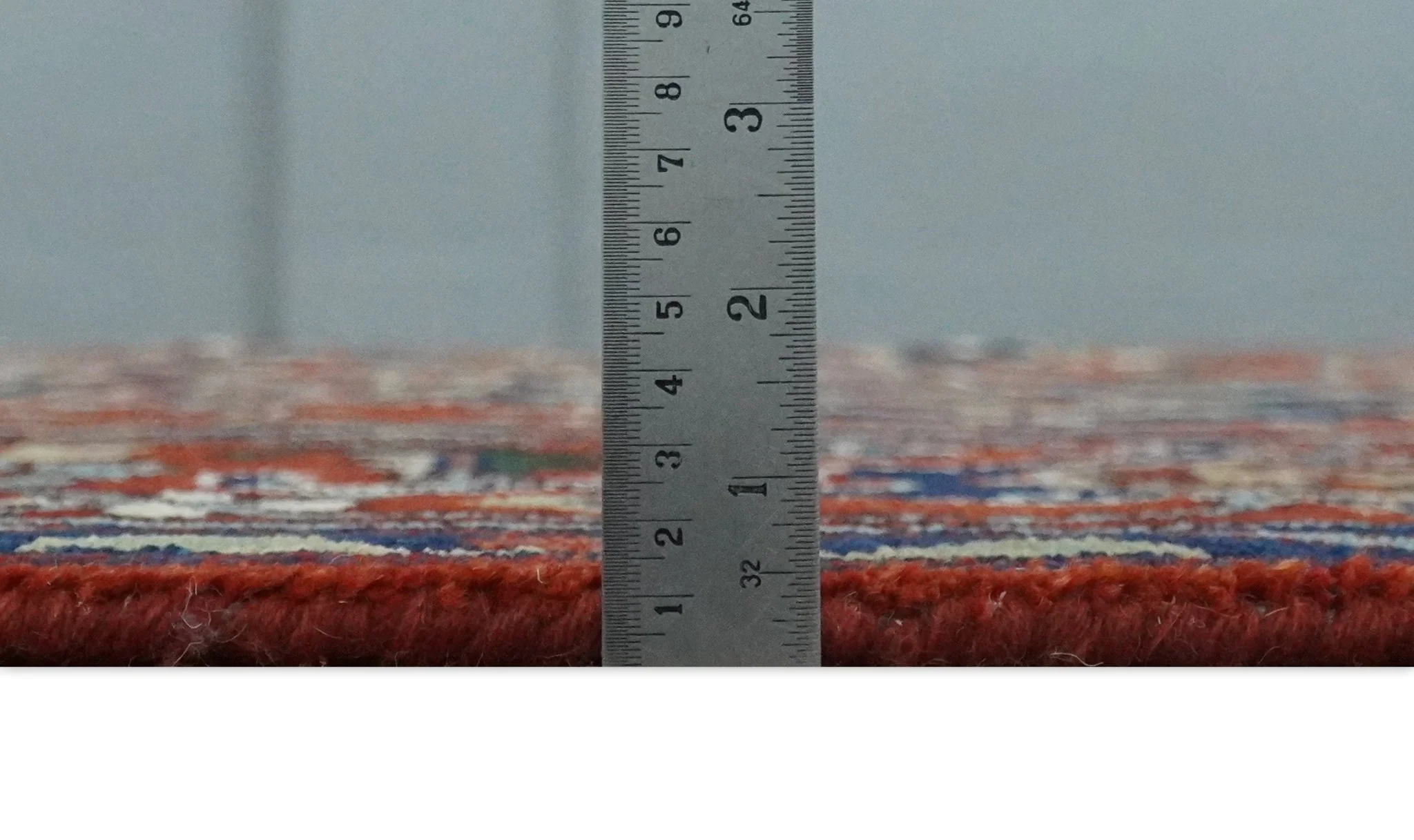 8x10 and 9x12 Traditional Rust, Ivory and Blue Hand knotted wool Area Rug - Image 8