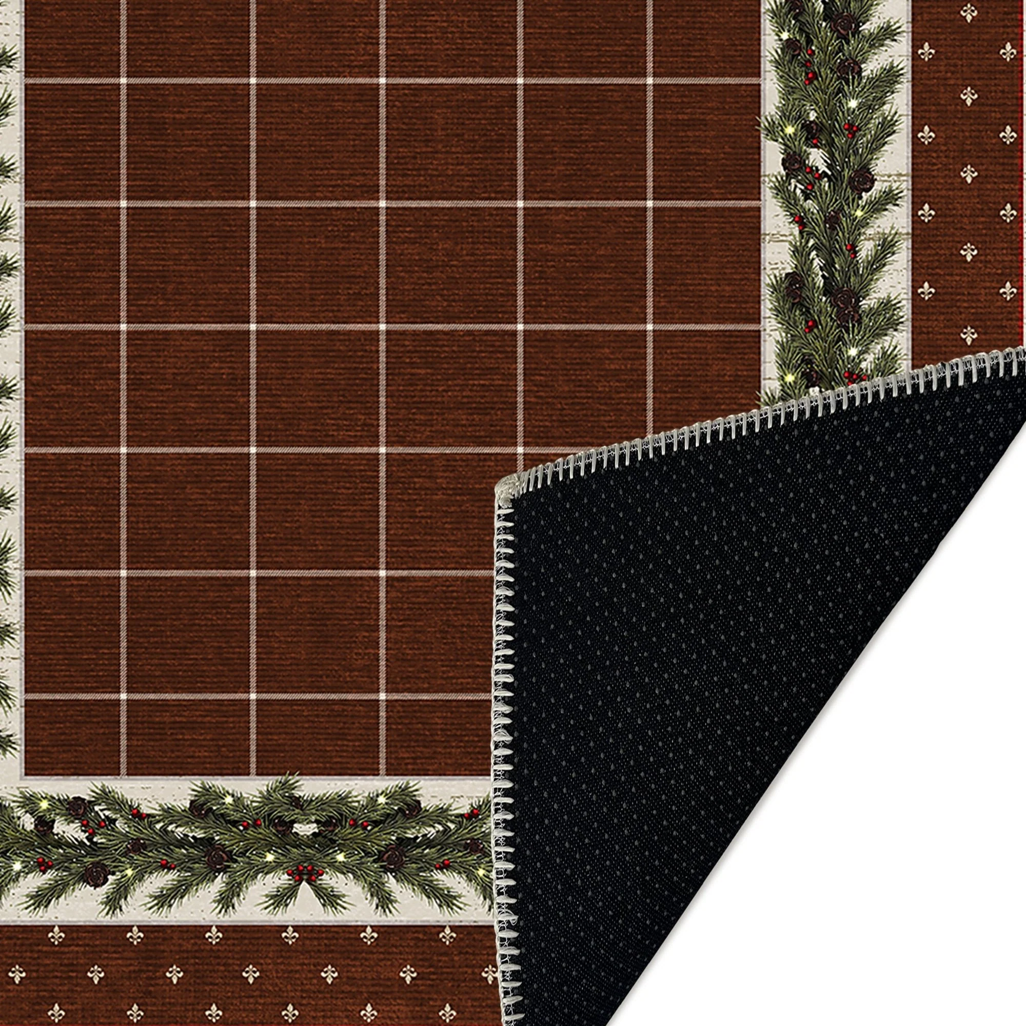 Brown Modern Geometrical Machine Washable Cotton Area Rug - Image 6