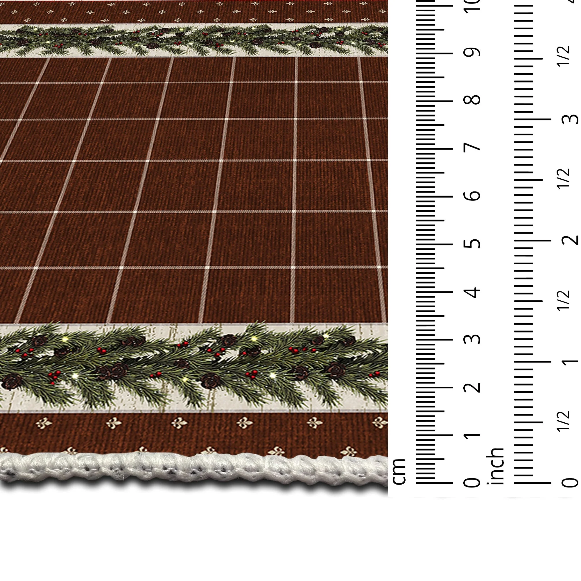 Brown Modern Geometrical Machine Washable Cotton Area Rug - Image 7