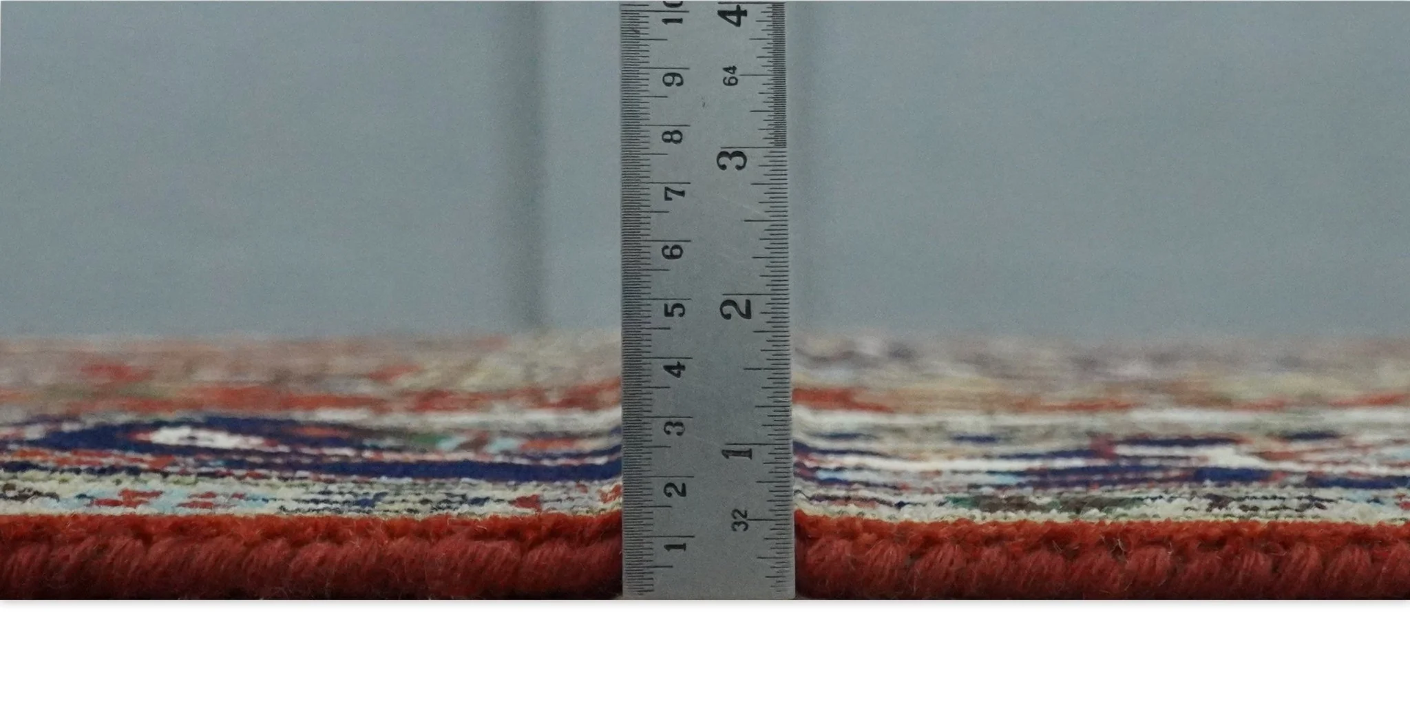 Custom Made Rust, Mustard, Ivory and Blue Hand Knotted Traditional Wool Area Rug - Image 7