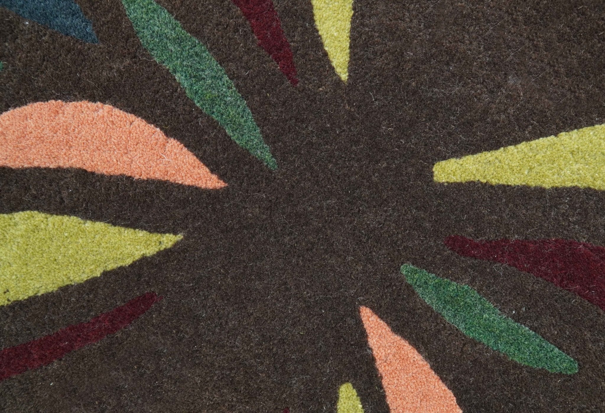 Butterfly Brown Hand Tufted 2x3 Wool Area Rug - Image 3