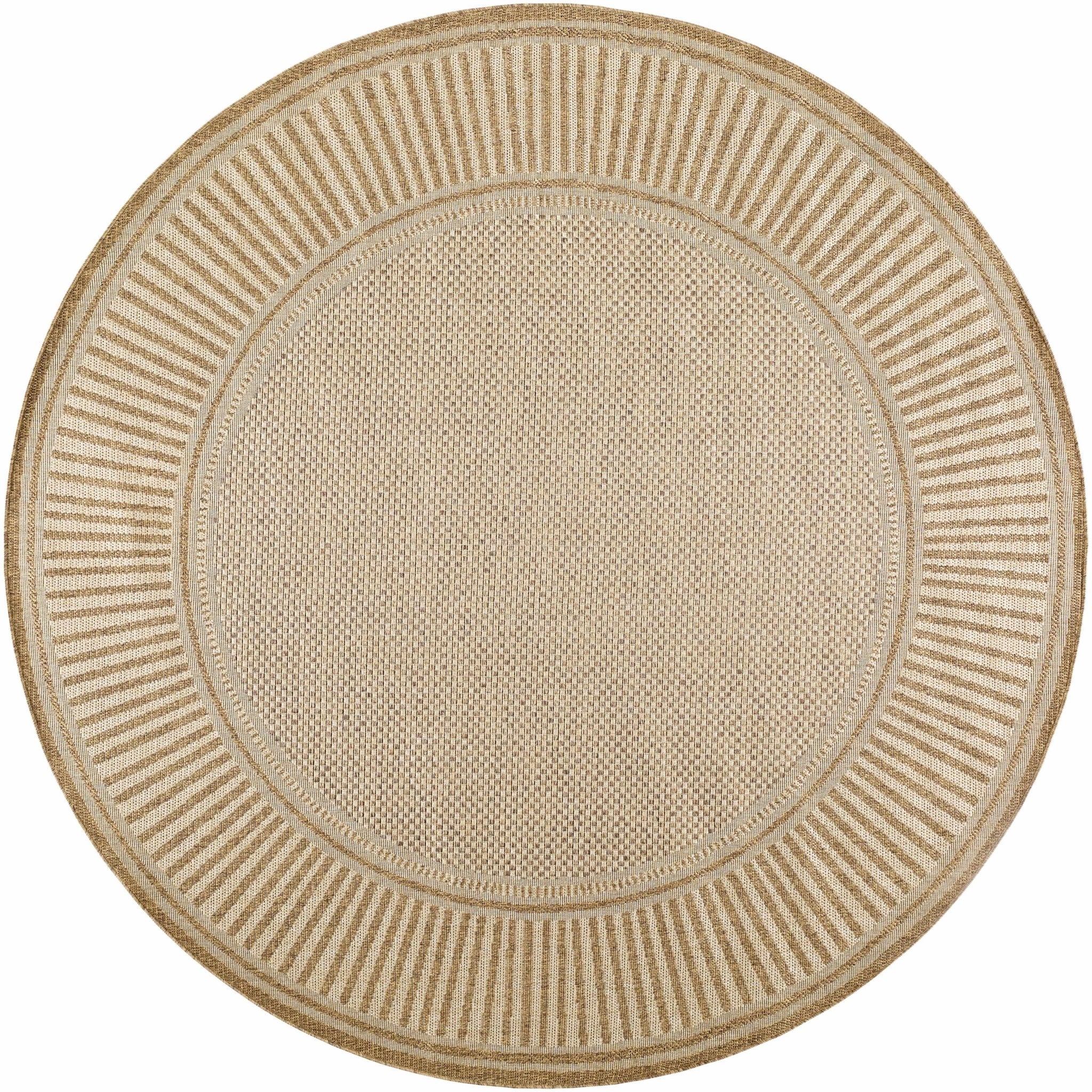 Camel And Beige Flatweave Faux Jute Rug - Image 5