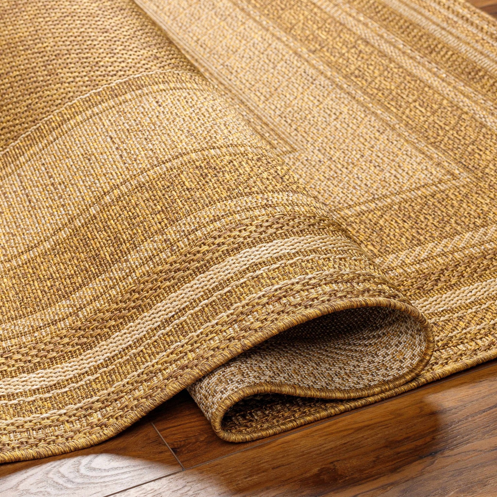 Camel And Beige Modern Style Jute Rug - Image 5