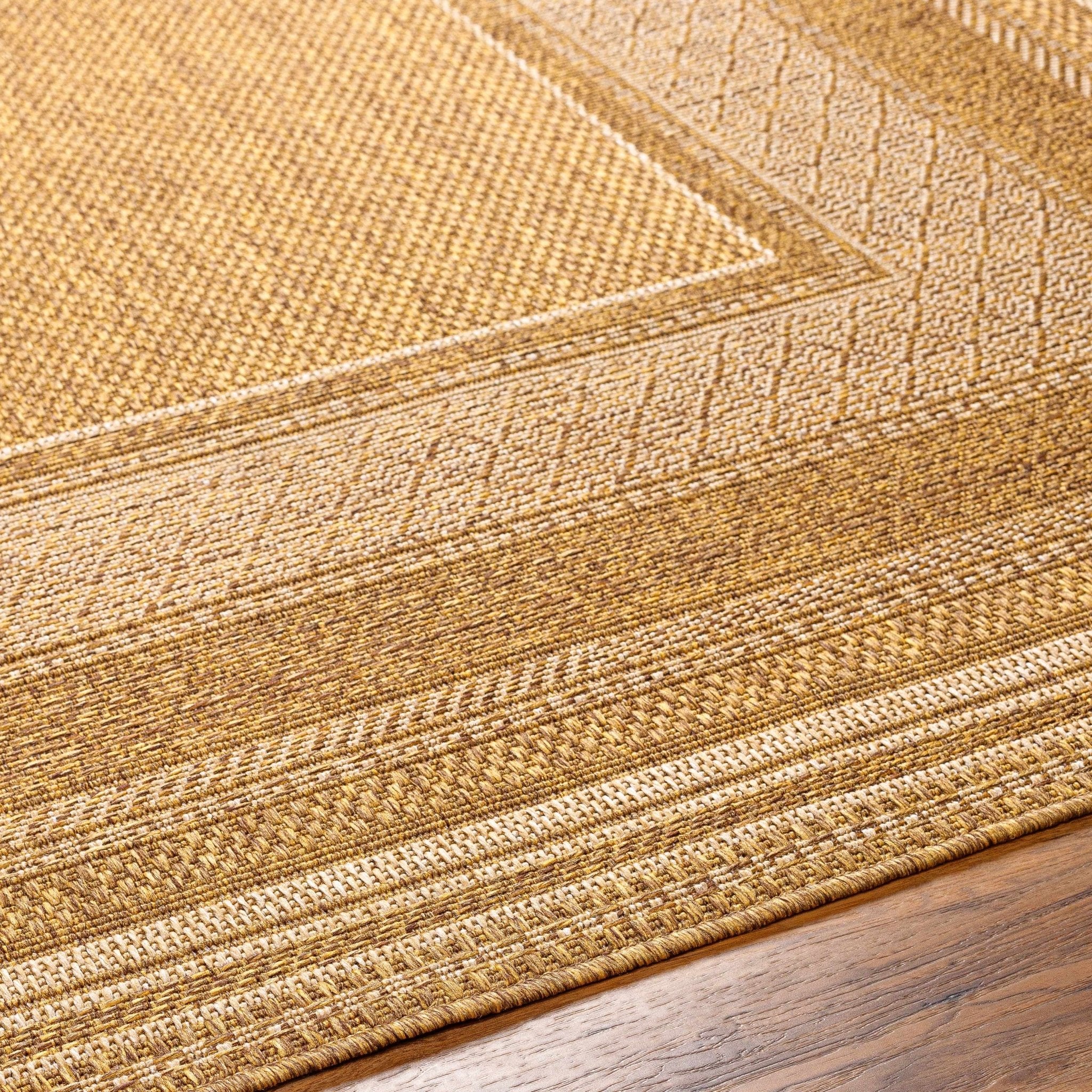 Camel And Beige Modern Style Jute Rug - Image 7
