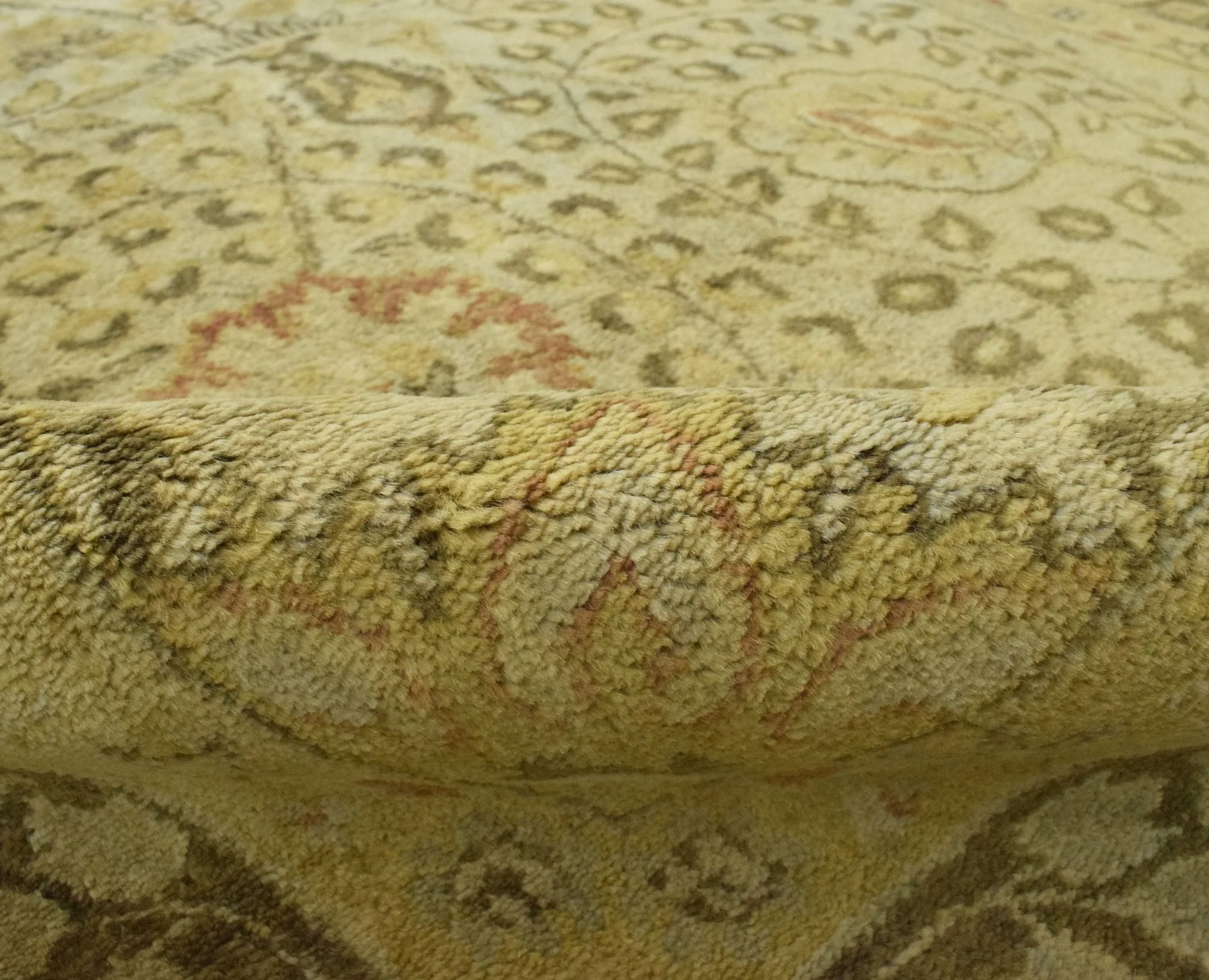 Luxury Antique Camel and Brown Floral Wool Area Rug | TUF29 - Image 6