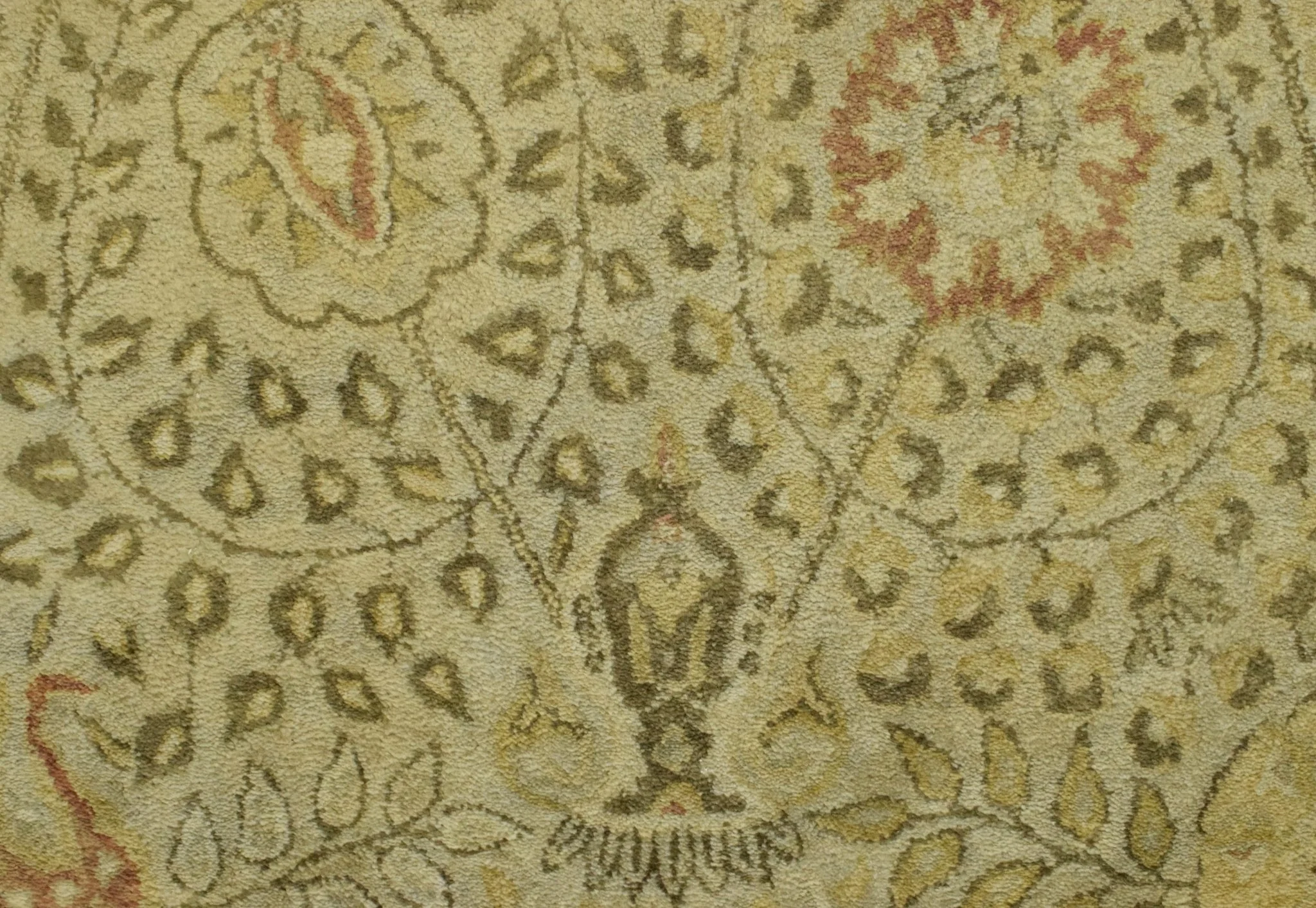 Luxury Antique Camel and Brown Floral Wool Area Rug | TUF29 - Image 8