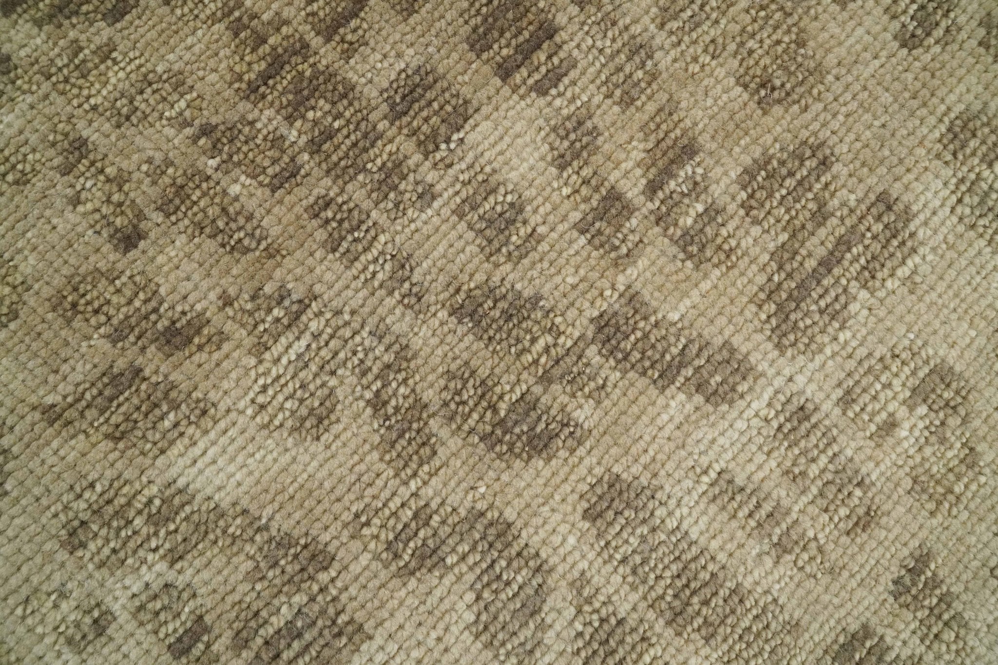 Custom Made Camel and Taupe Modern leopard Design Hand knotted wool area rug - Image 3