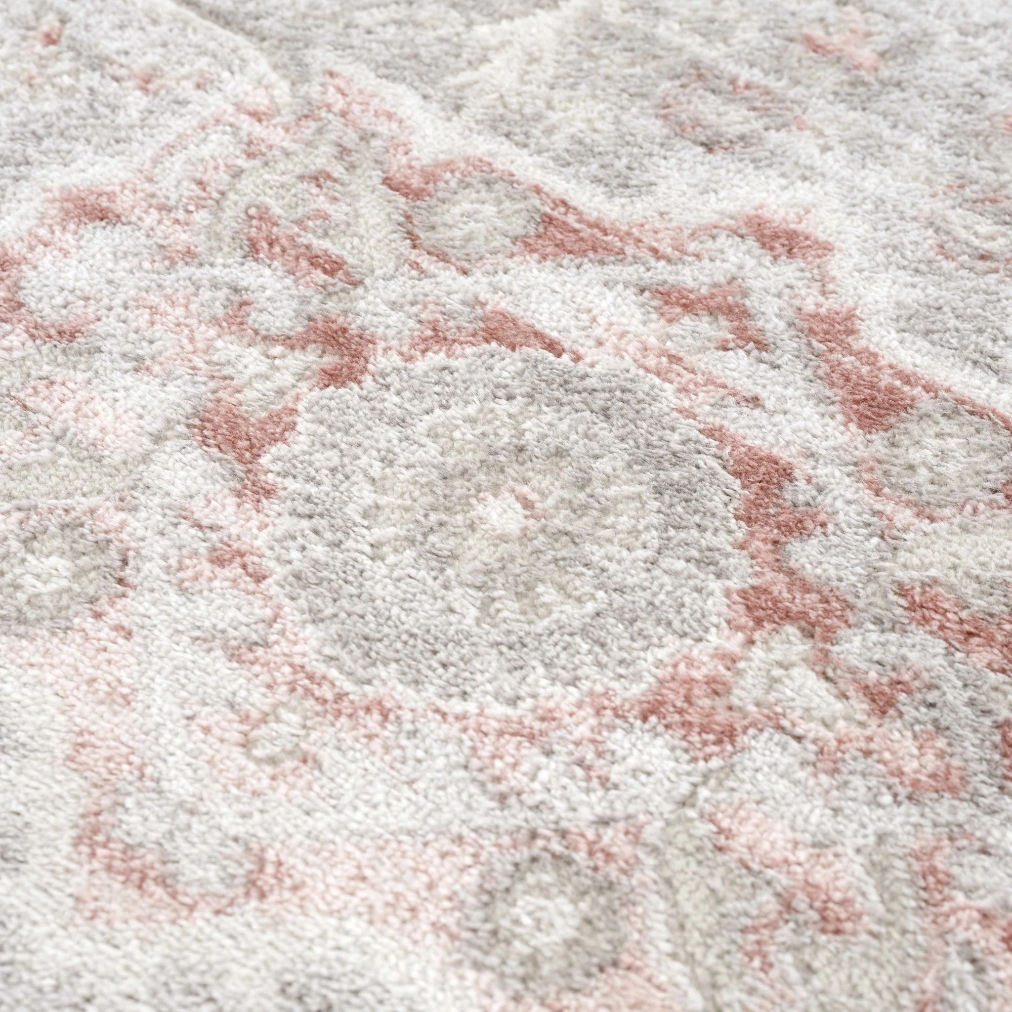 Carved Texture Beige, Gray and Rust Traditional Heriz Medallion Design Area Rug - Image 10