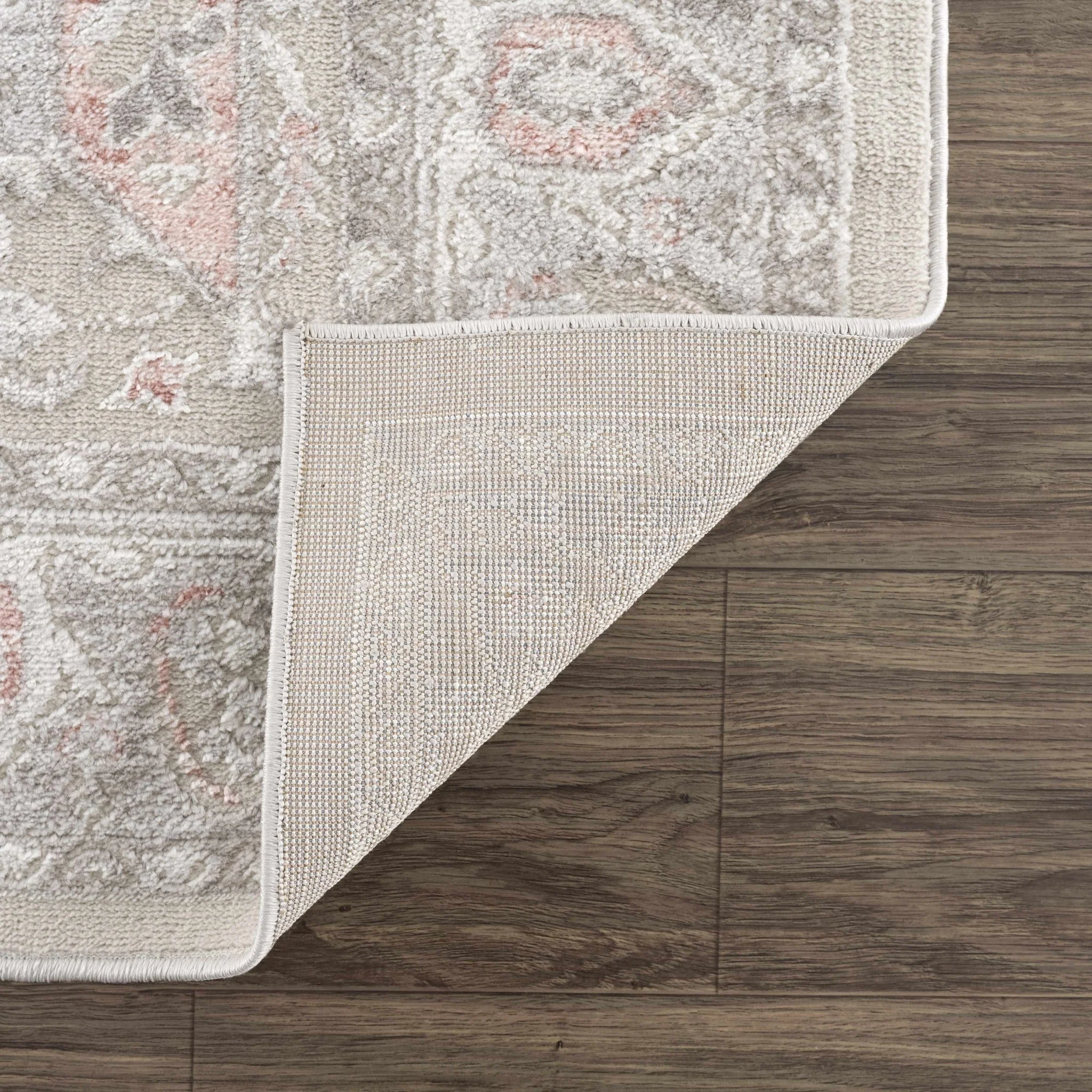 Carved Texture Beige, Gray and Rust Traditional Heriz Medallion Design Area Rug - Image 3