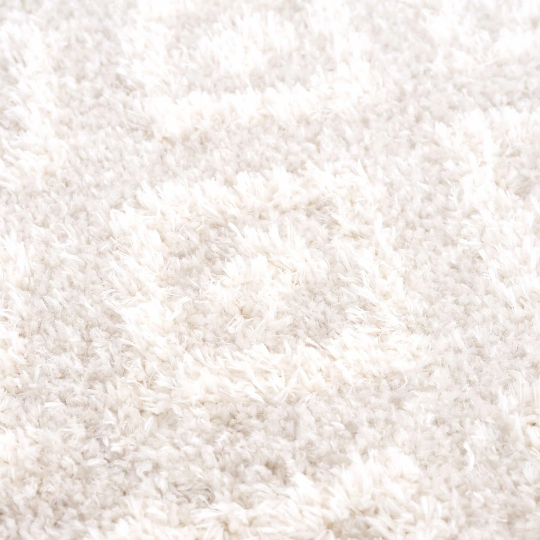 Modern Geometrical Texture Ivory Plush Pile Moroccan Style Area Rug - Image 18