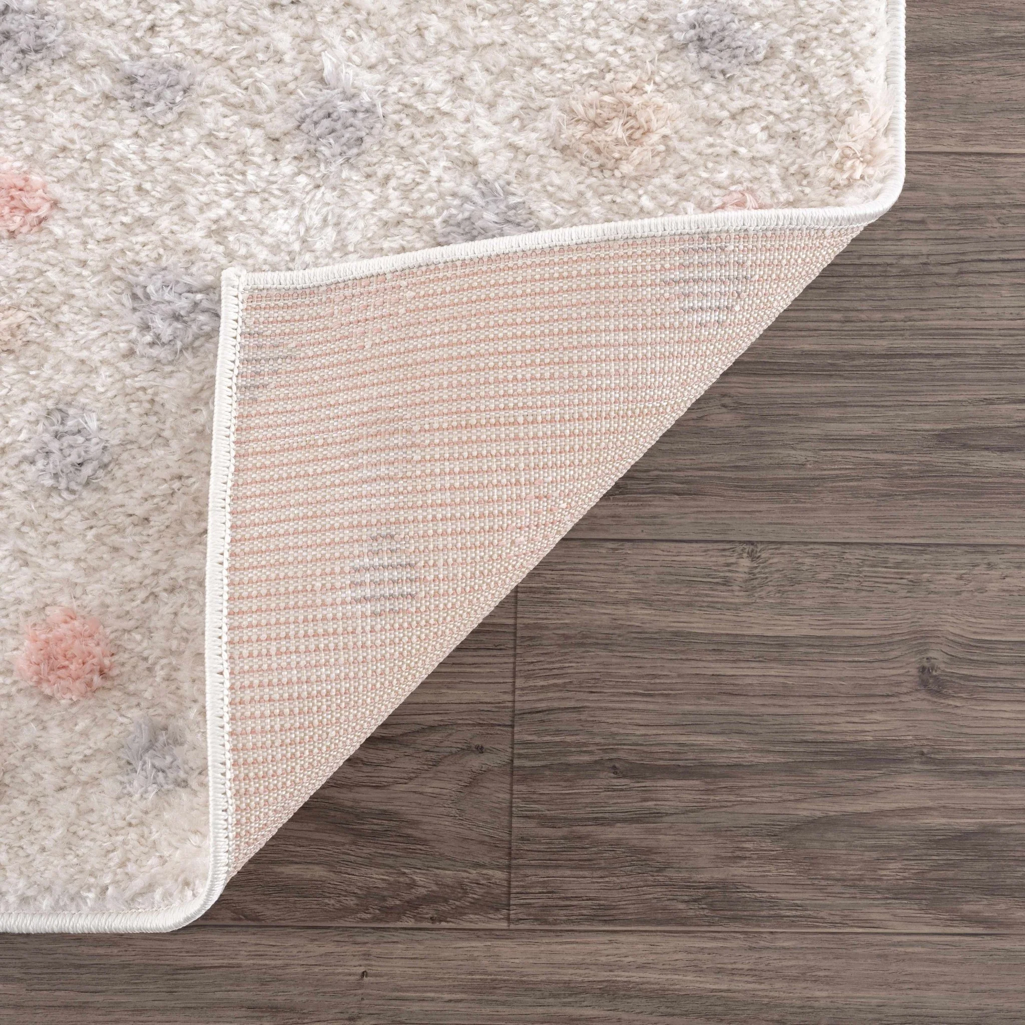 Chaia Dotted Beige, Rust, Blue and Olive Plush Pile Moroccan design Area Rug - Image 10