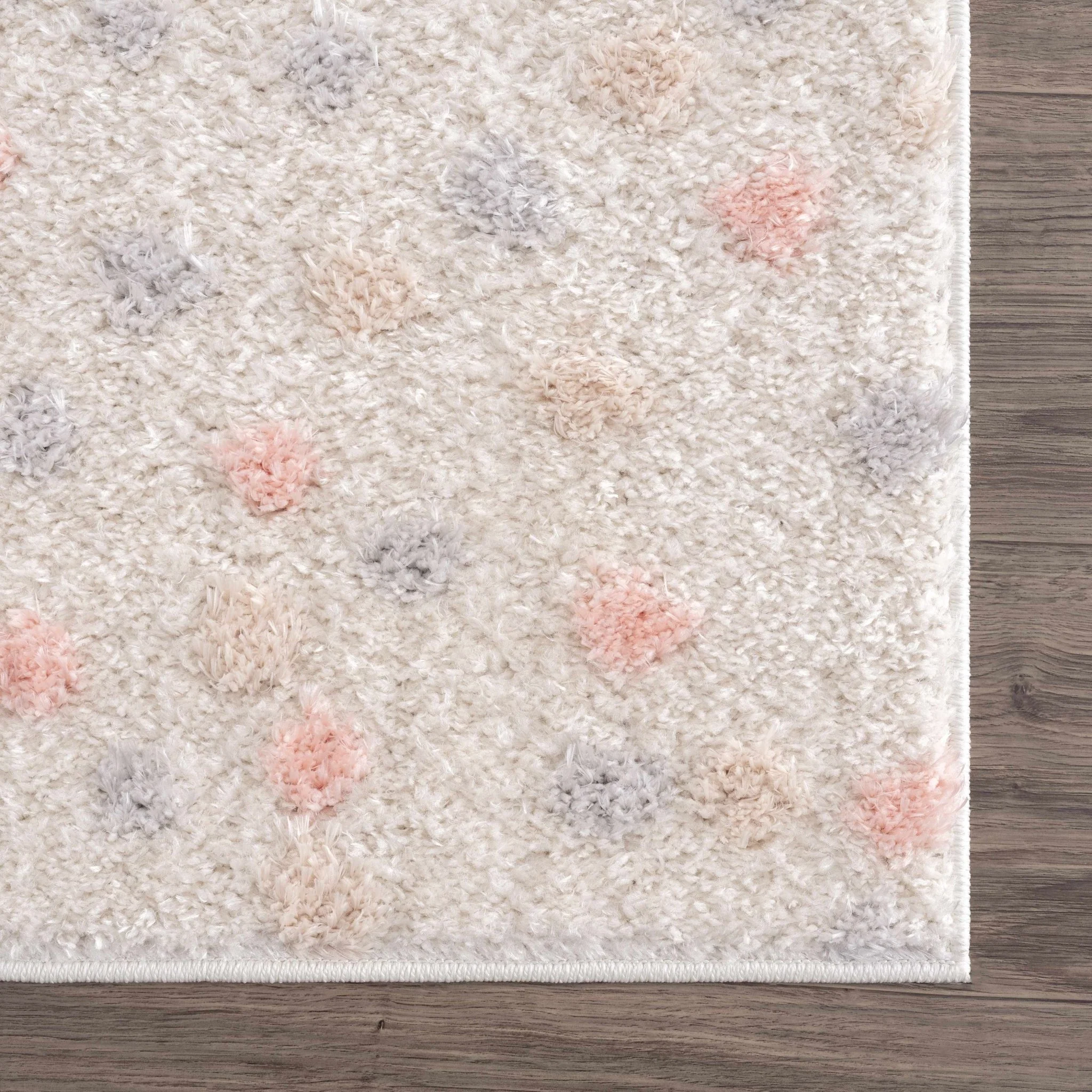 Chaia Dotted Beige, Rust, Blue and Olive Plush Pile Moroccan design Area Rug - Image 15