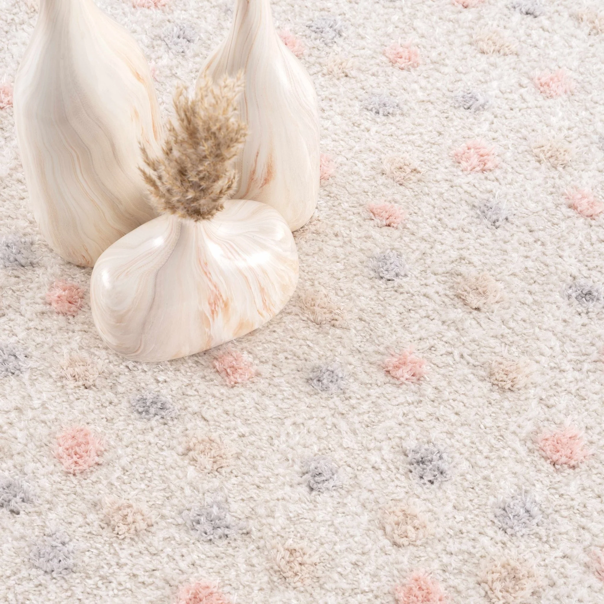 Chaia Dotted Beige, Rust, Blue and Olive Plush Pile Moroccan design Area Rug - Image 18