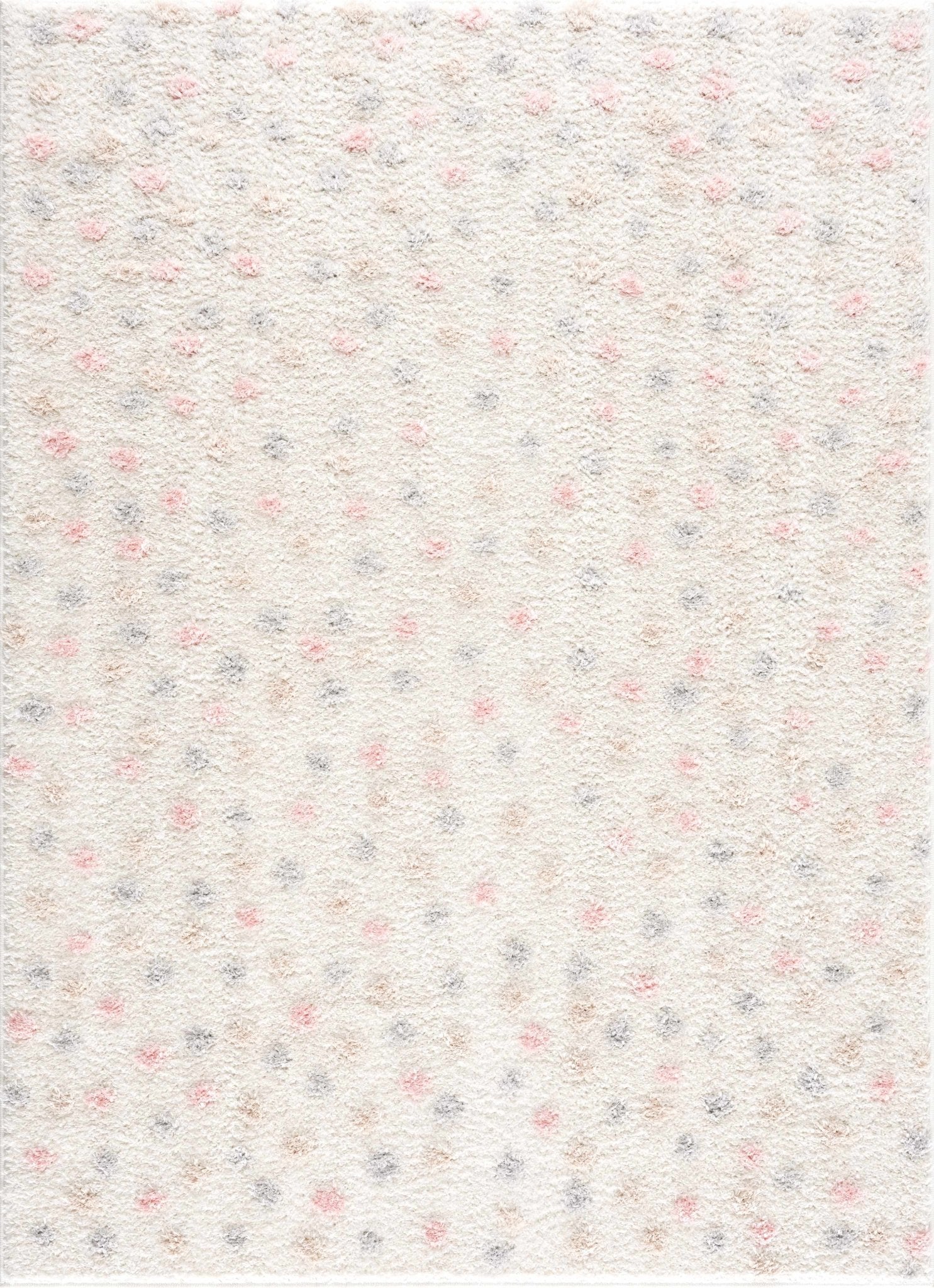 Chaia Dotted Beige, Rust, Blue and Olive Plush Pile Moroccan design Area Rug - Image 6