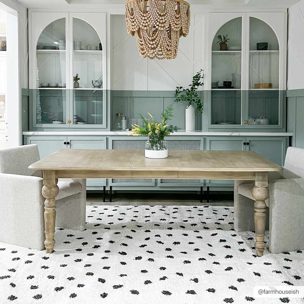 Contemporary Modern Chaia Dotted Black and Ivory Plush Pile Rug - Image 2