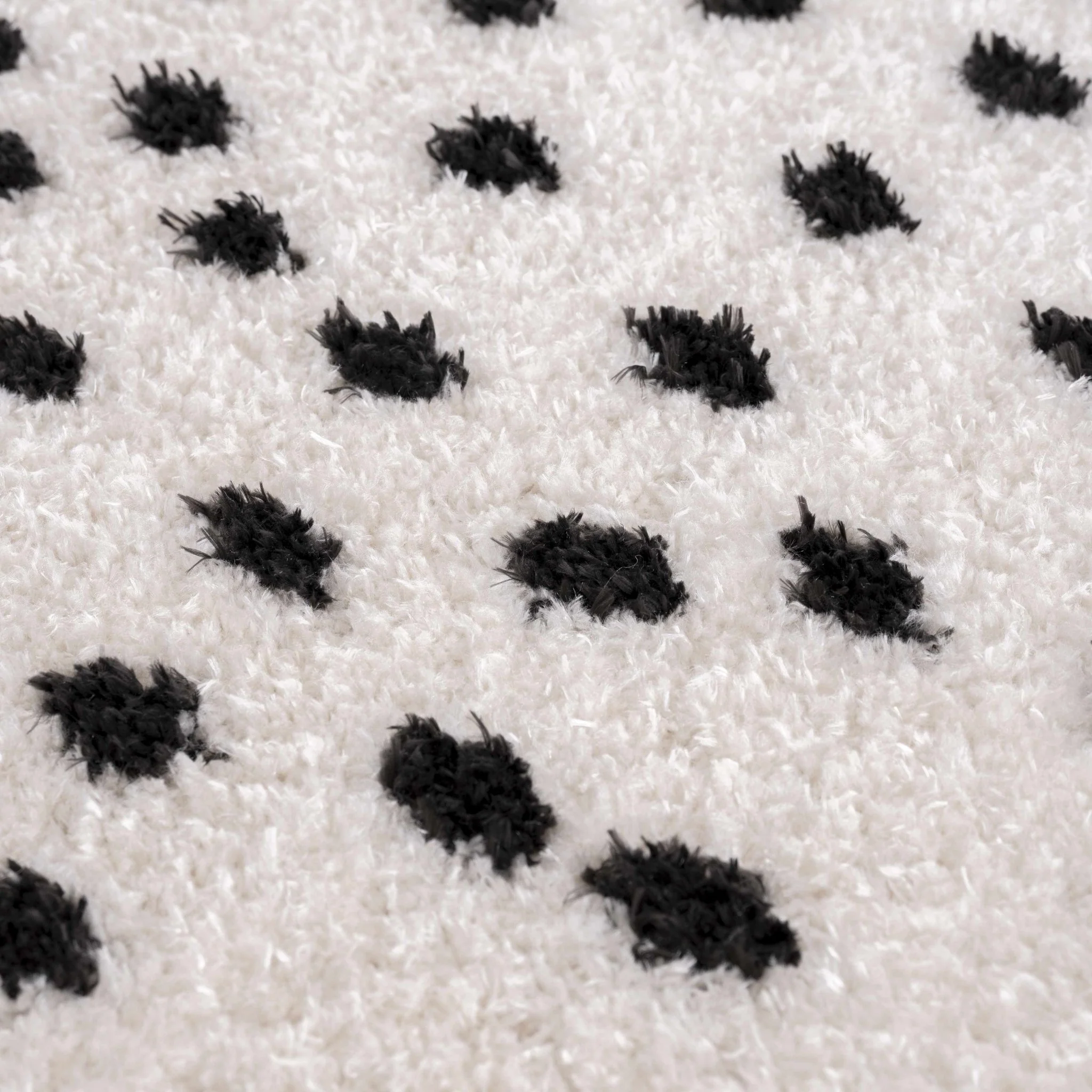Chaia Dotted Contemporary Ivory and Black Plush Pile Area Rug - Image 17