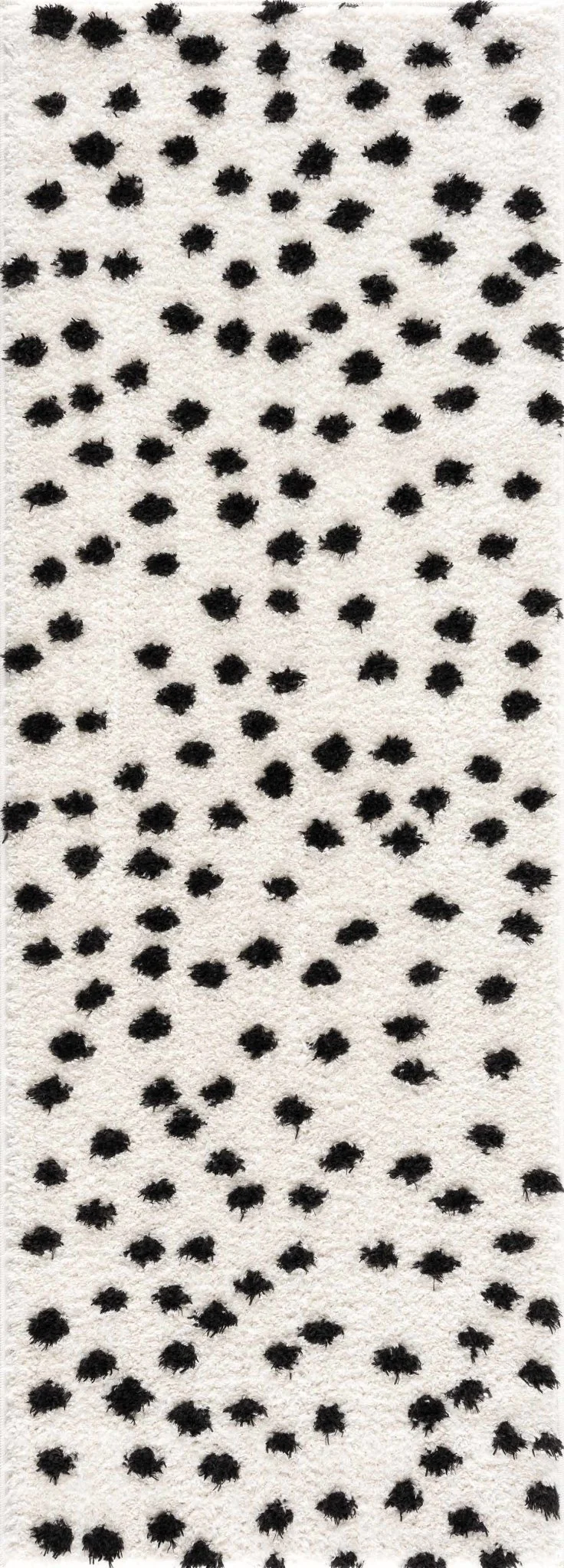 Chaia Dotted Contemporary Ivory and Black Plush Pile Area Rug - Image 4