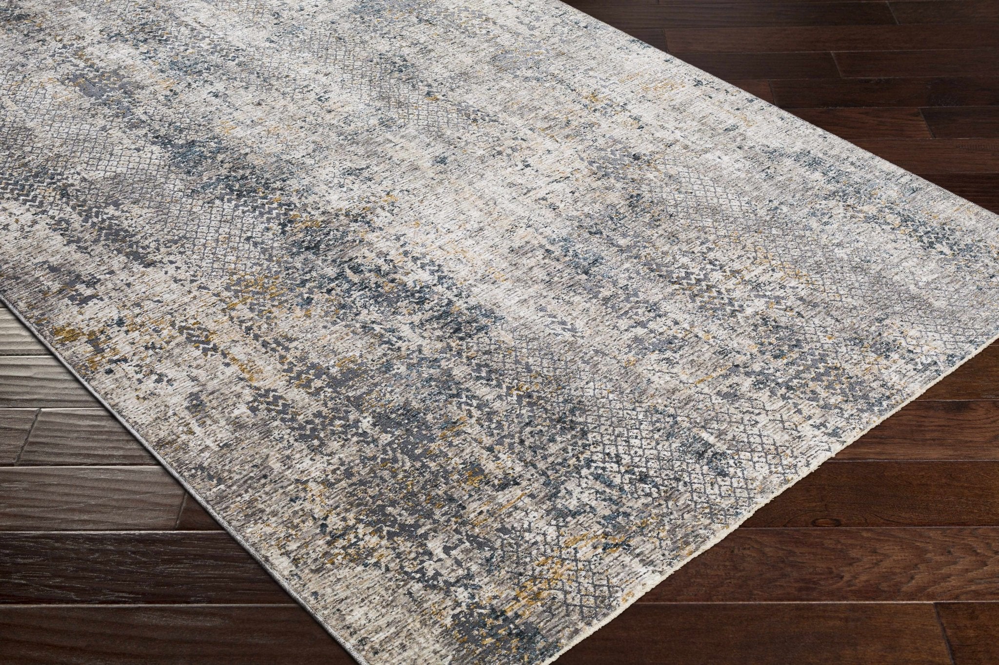 Charcoal And Beige Contemporary Rug - Image 14