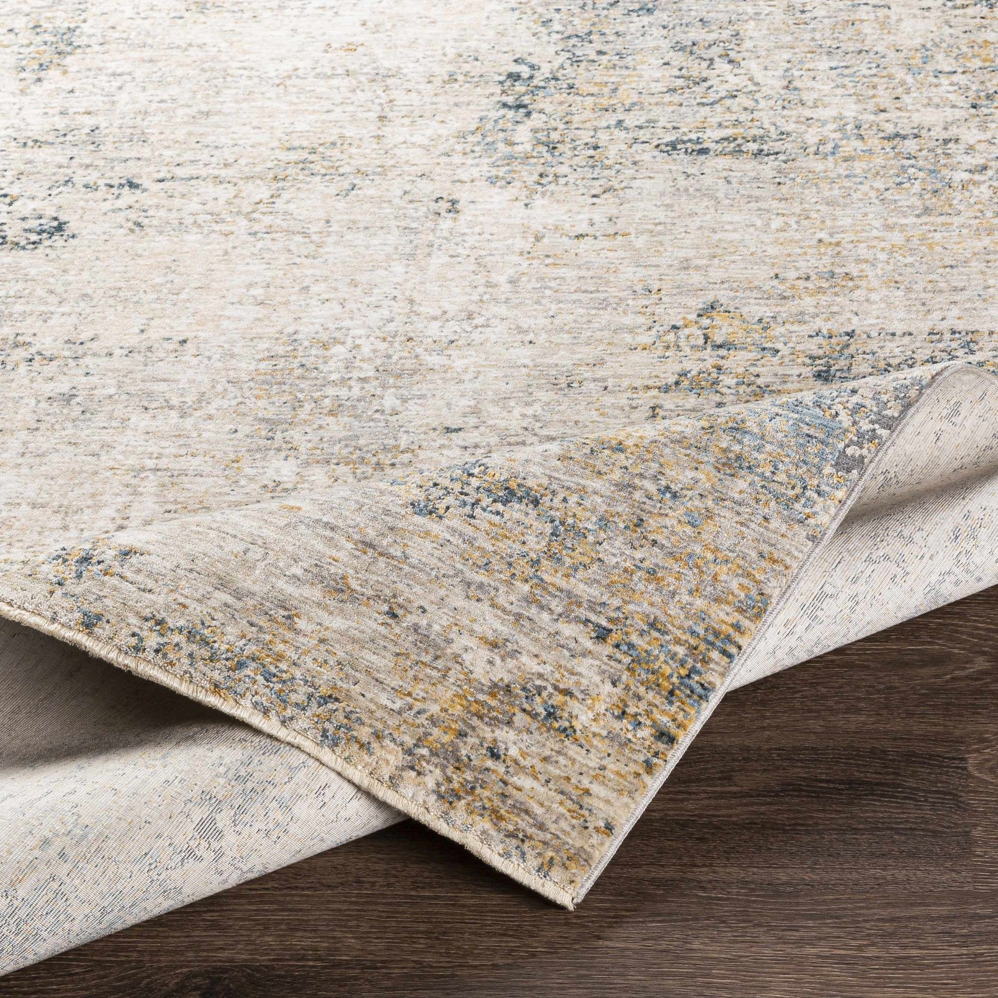 Charcoal And Beige Contemporary Rug - Image 3