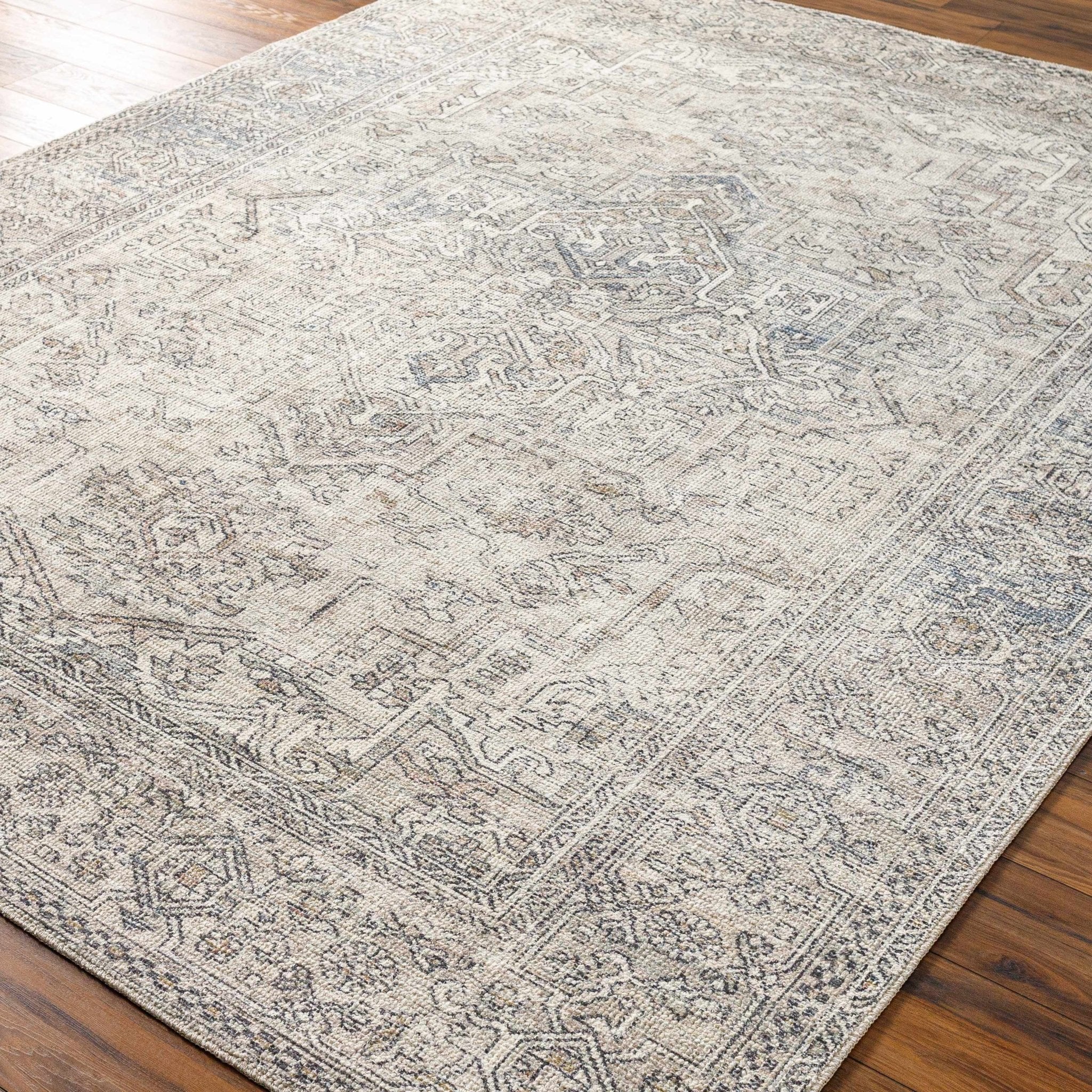 Charcoal And White Traditional Style Area Rug - Image 11