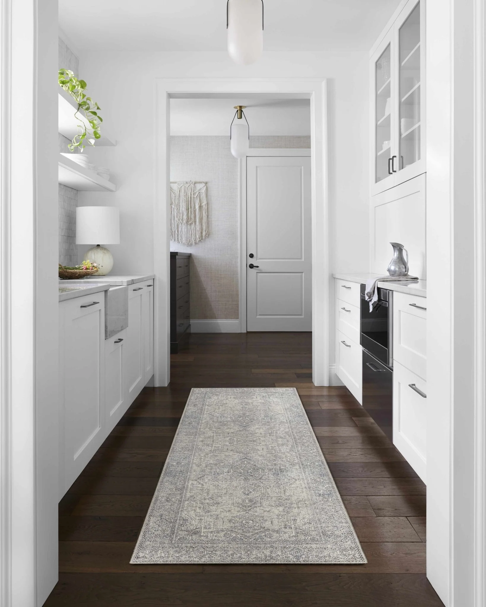 Charcoal And White Traditional Style Area Rug - Image 4