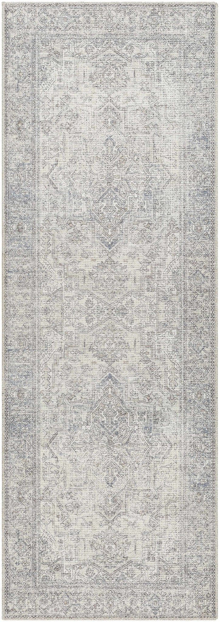 Charcoal And White Traditional Style Area Rug - Image 5