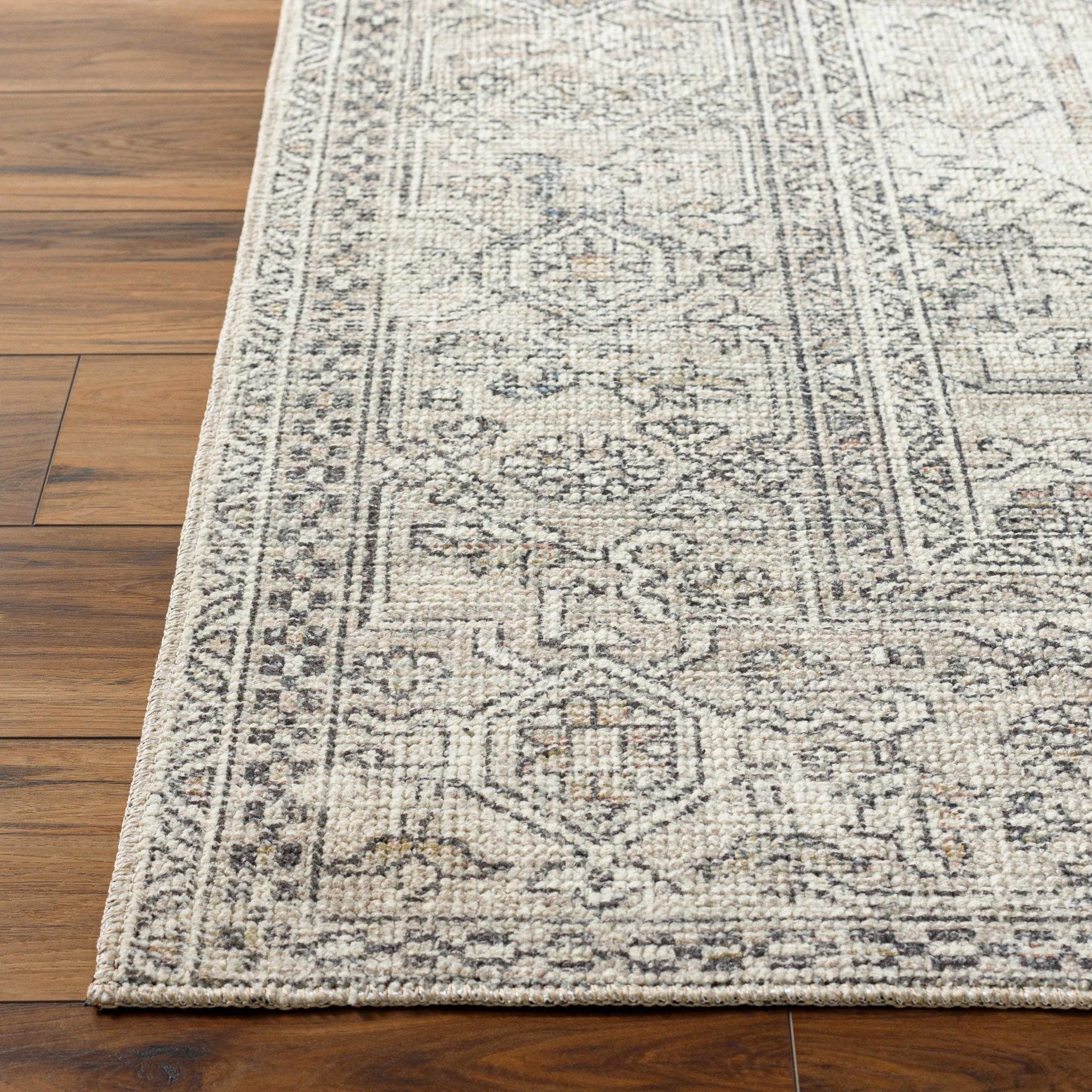 Charcoal And White Traditional Style Area Rug - Image 6