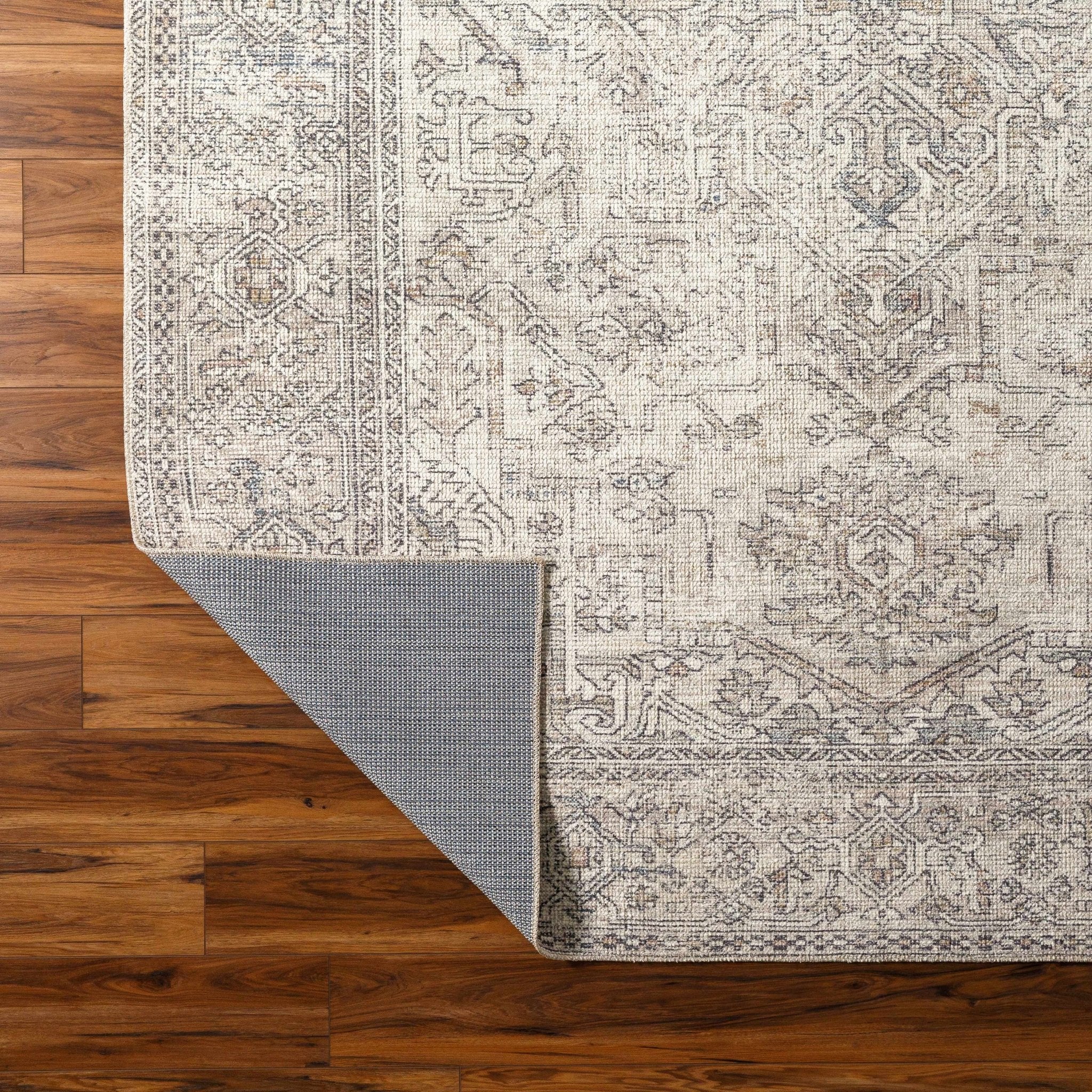 Charcoal And White Traditional Style Area Rug - Image 7